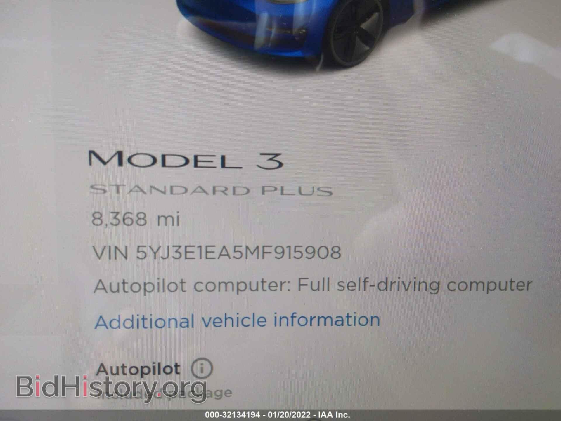 2021 TESLA MODEL 3 - VIN: 5YJ3E1EA5MF915908 - Photo 7