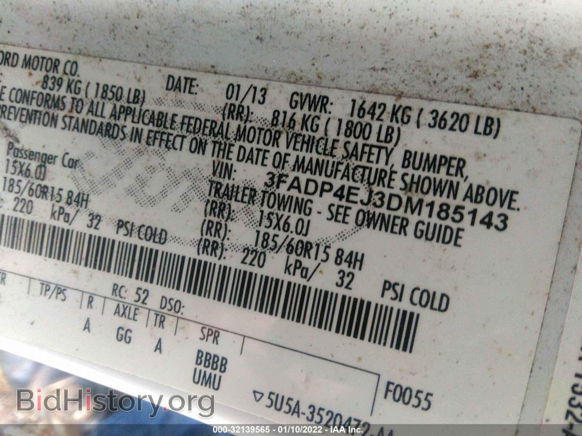 2013 FORD FIESTA - VIN: 3FADP4EJ3DM185143 - Фото 9