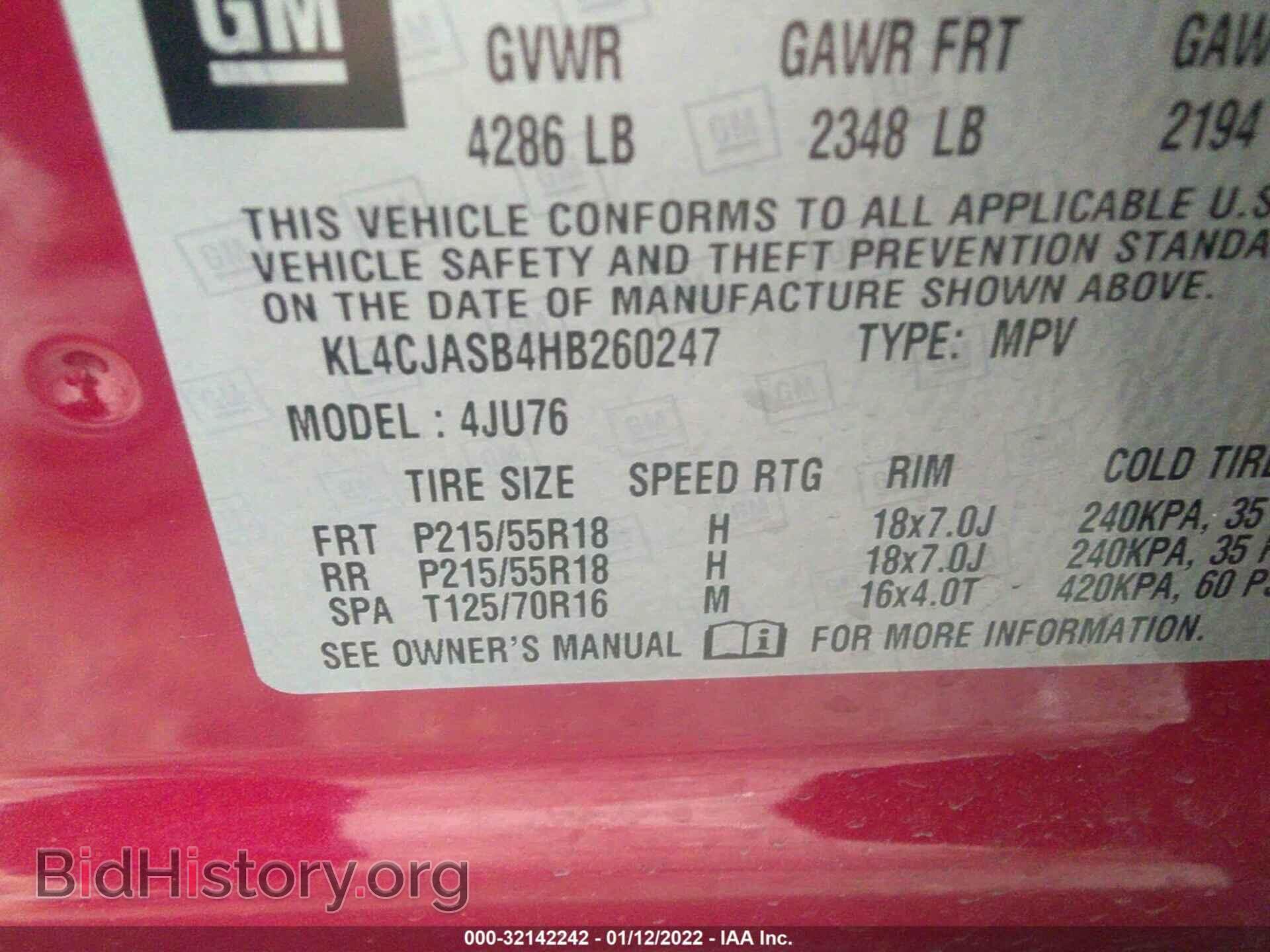 2017 BUICK ENCORE - VIN: KL4CJASB4HB260247 - Фото 9