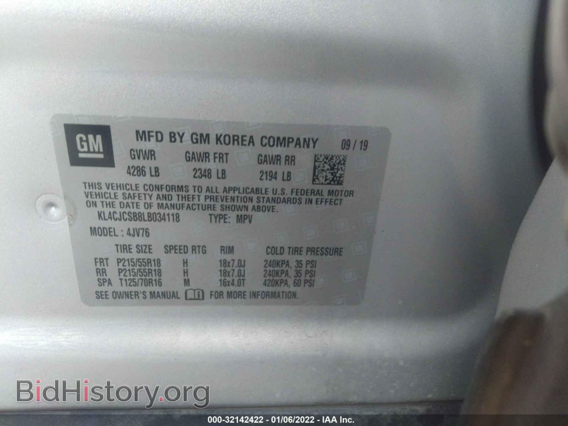 2020 BUICK ENCORE - VIN: KL4CJCSB8LB034118 - Photo 9
