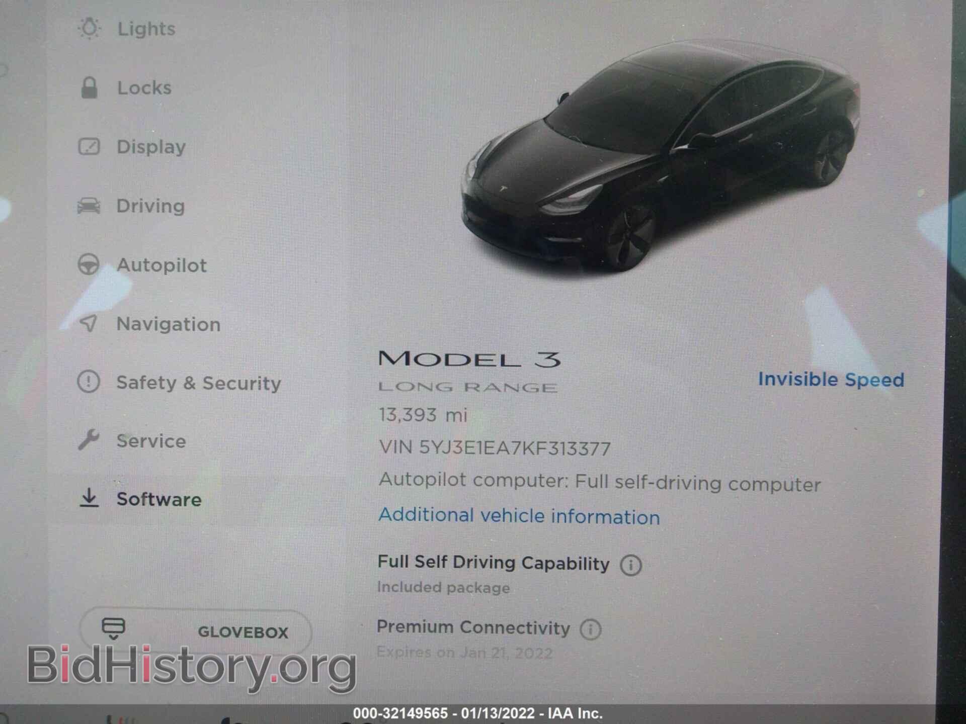 2019 TESLA MODEL 3 - VIN: 5YJ3E1EA7KF313377 - Фото 7