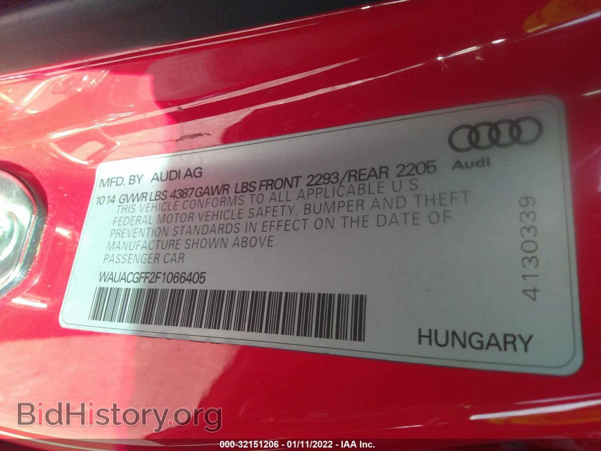 2015 AUDI A3 - VIN: WAUACGFF2F1066405 - Фото 9