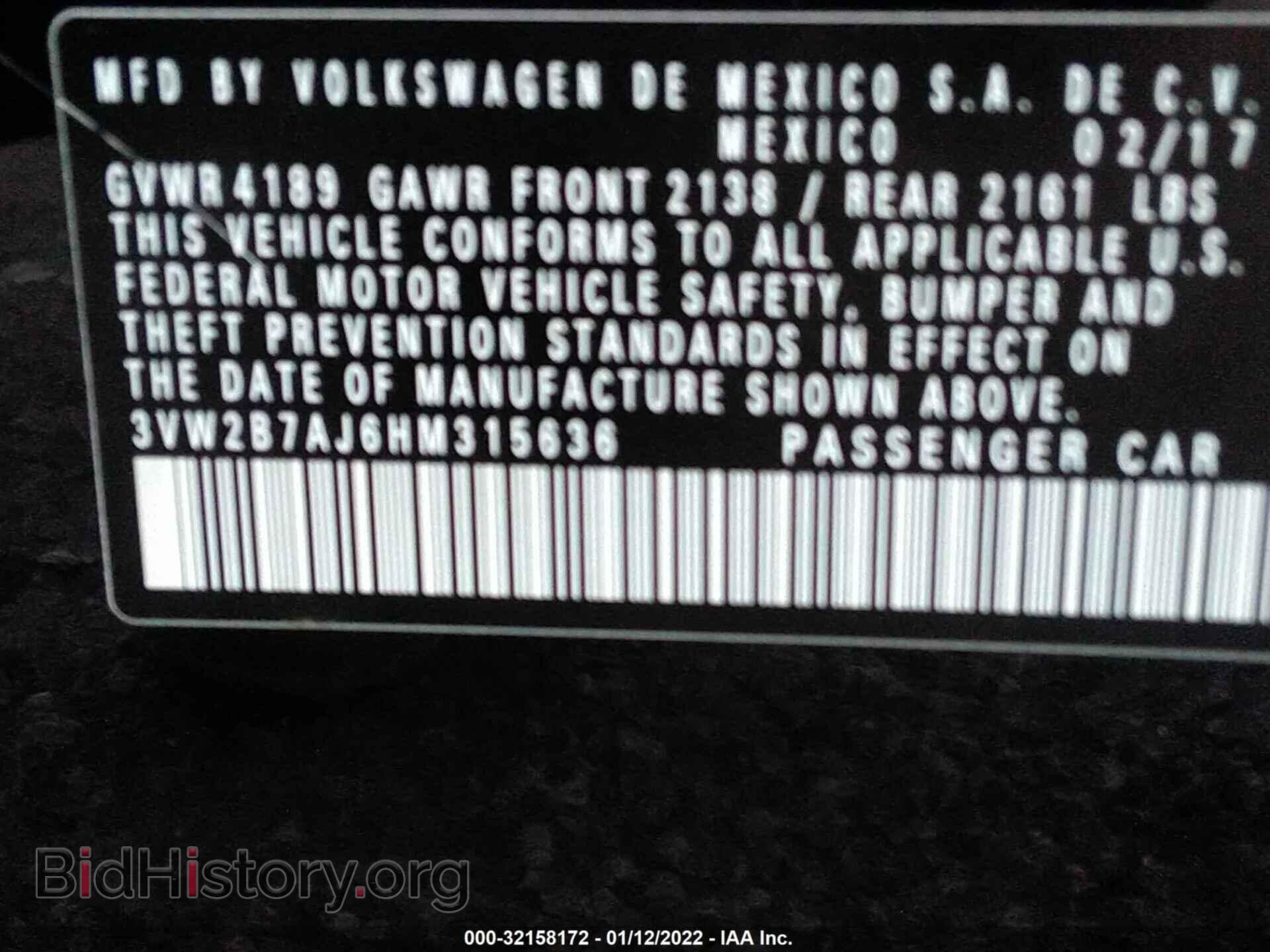 2017 VOLKSWAGEN JETTA - VIN: 3VW2B7AJ6HM315636 - Фото 9