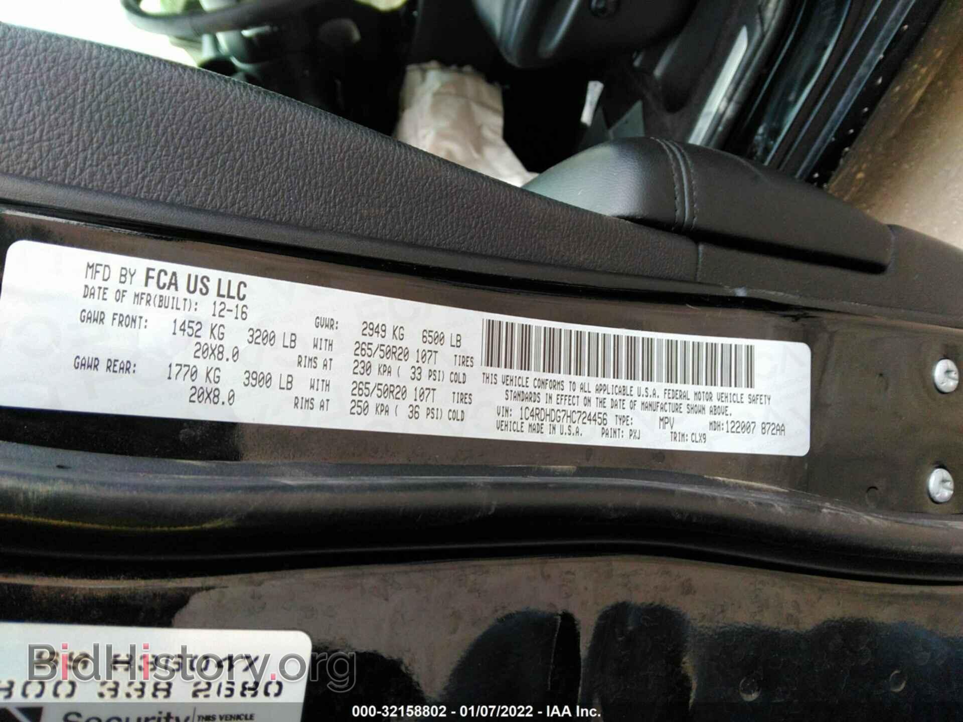 2017 DODGE DURANGO - VIN: 1C4RDHDG7HC724456 - Photo 9