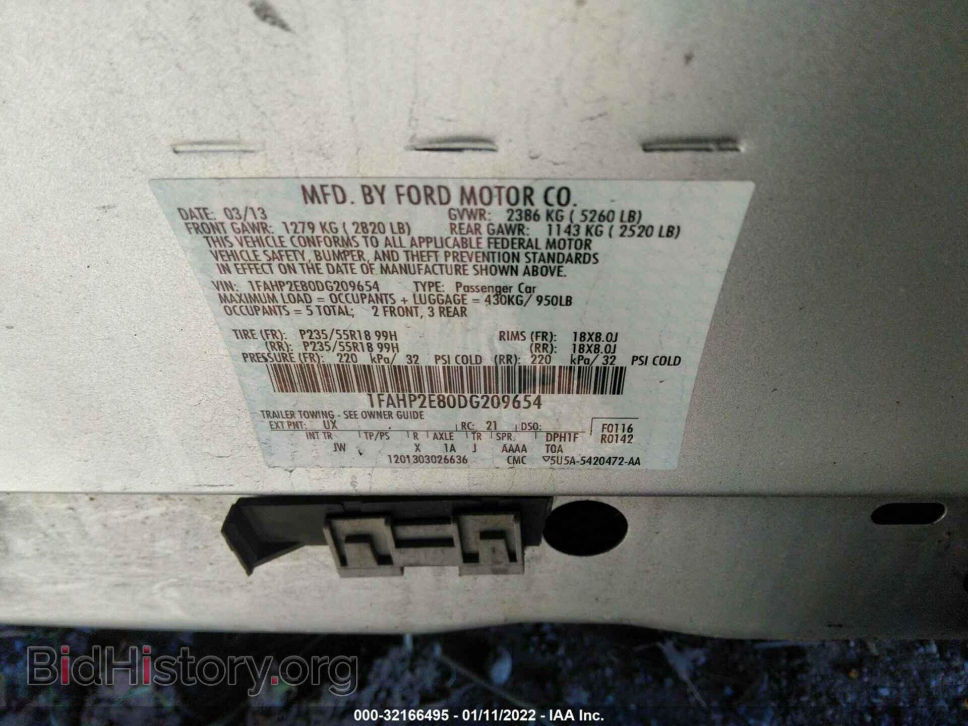 2013 FORD TAURUS - VIN: 1FAHP2E80DG209654 - Фото 9