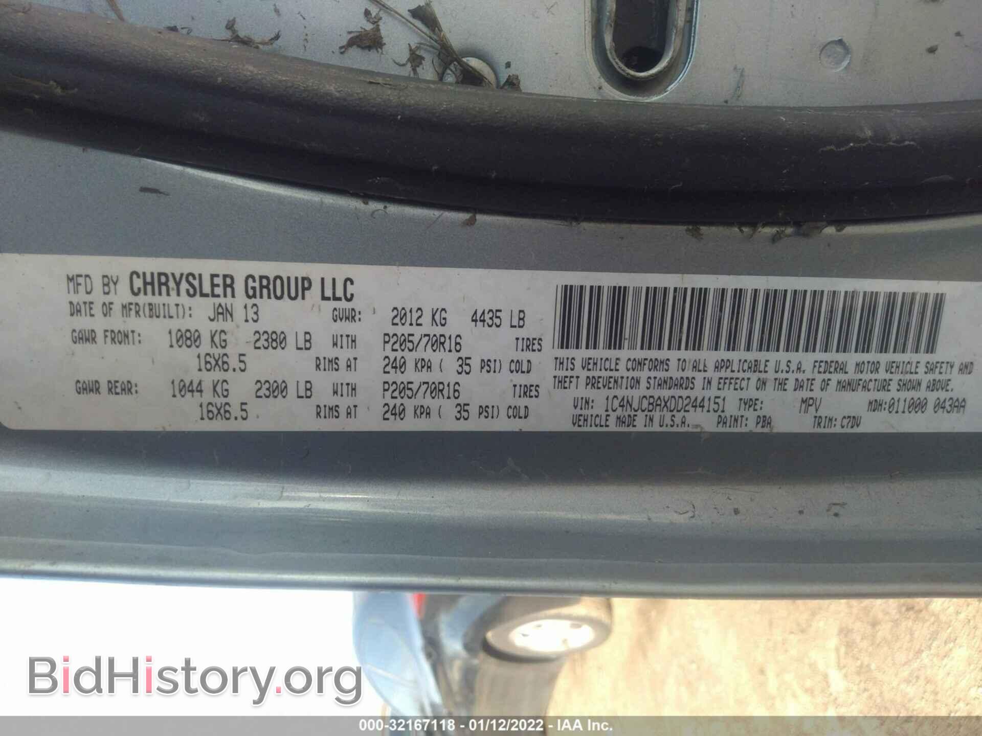 2013 JEEP COMPASS - VIN: 1C4NJCBAXDD244151 - Фото 9