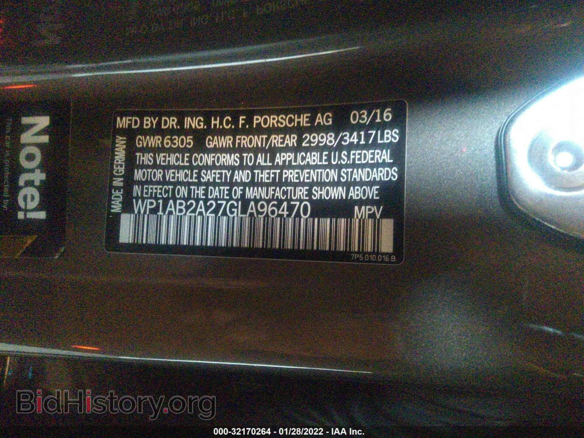 2016 PORSCHE CAYENNE - VIN: WP1AB2A27GLA96470 - Фото 9