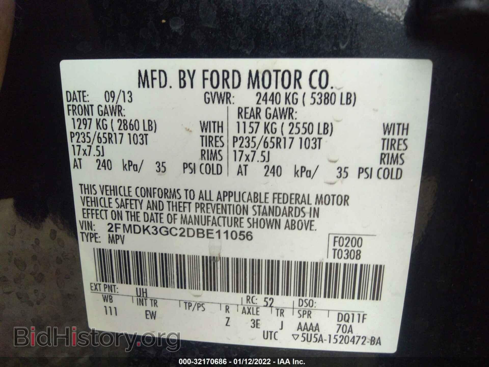 2013 FORD EDGE - VIN: 2FMDK3GC2DBE11056 - Photo 9
