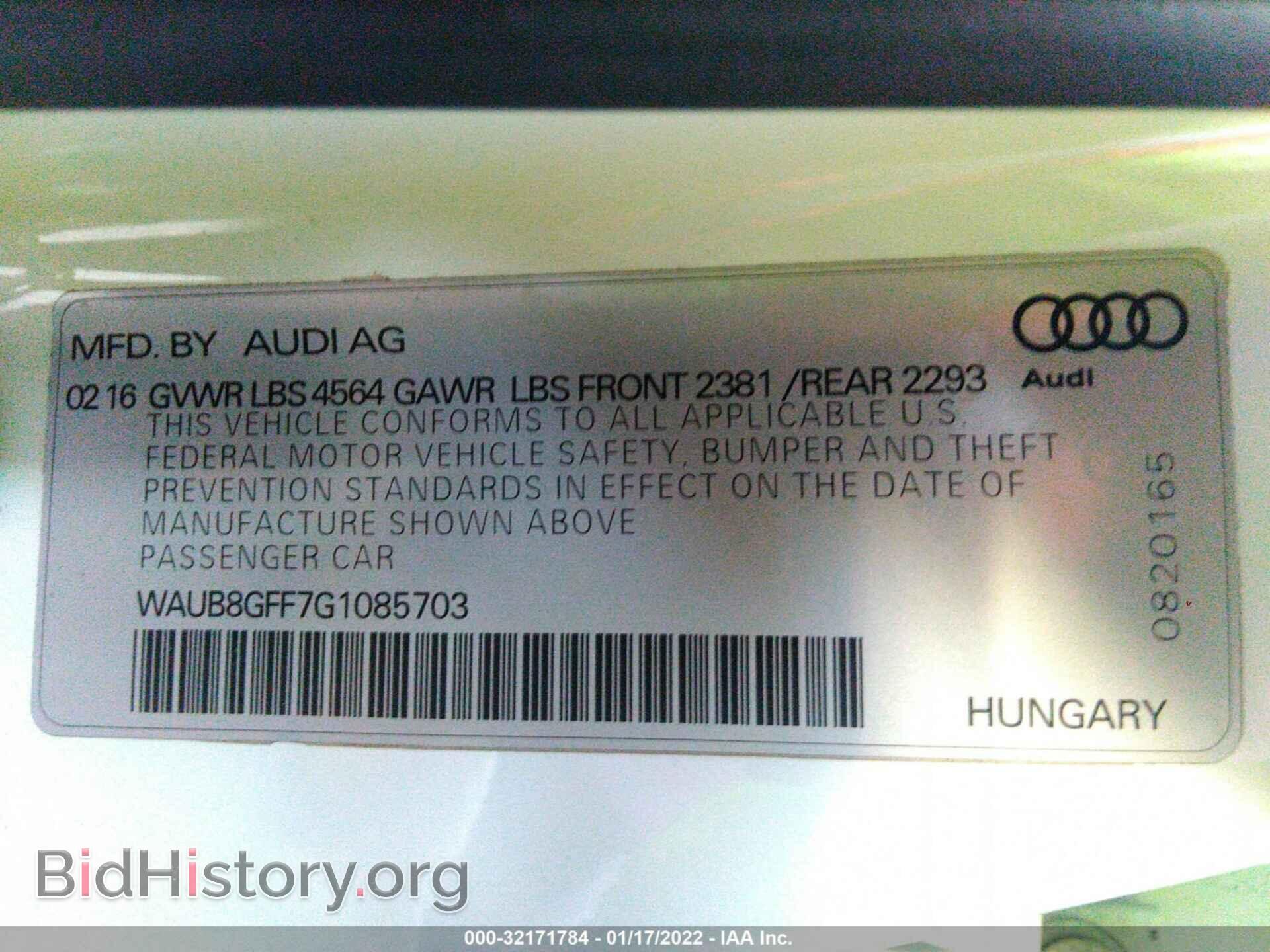 2016 AUDI A3 - VIN: WAUB8GFF7G1085703 - Фото 9