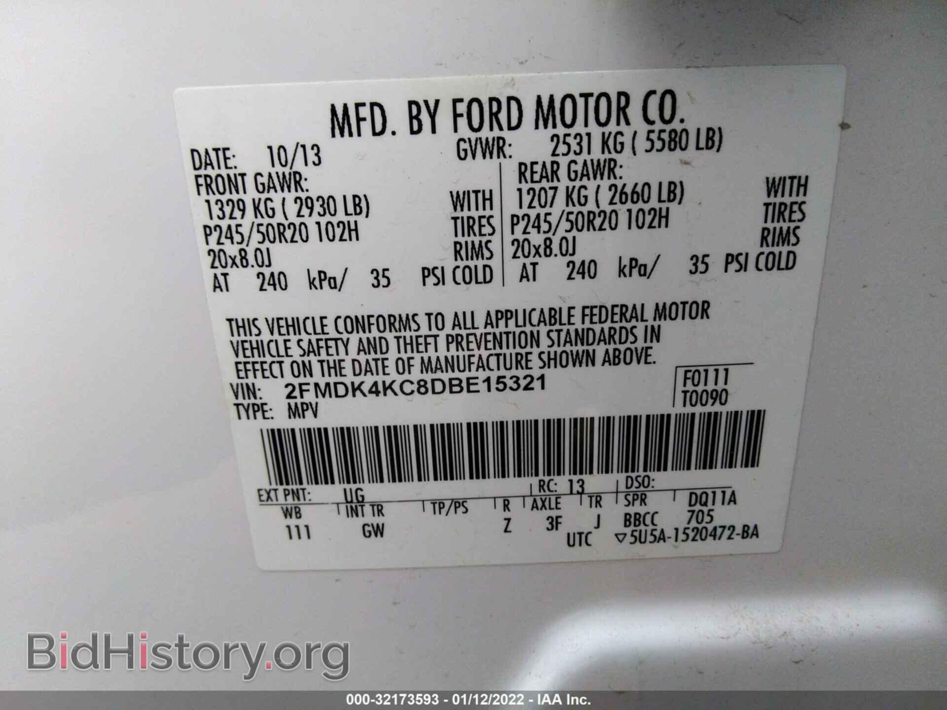2013 FORD EDGE - VIN: 2FMDK4KC8DBE15321 - Photo 9