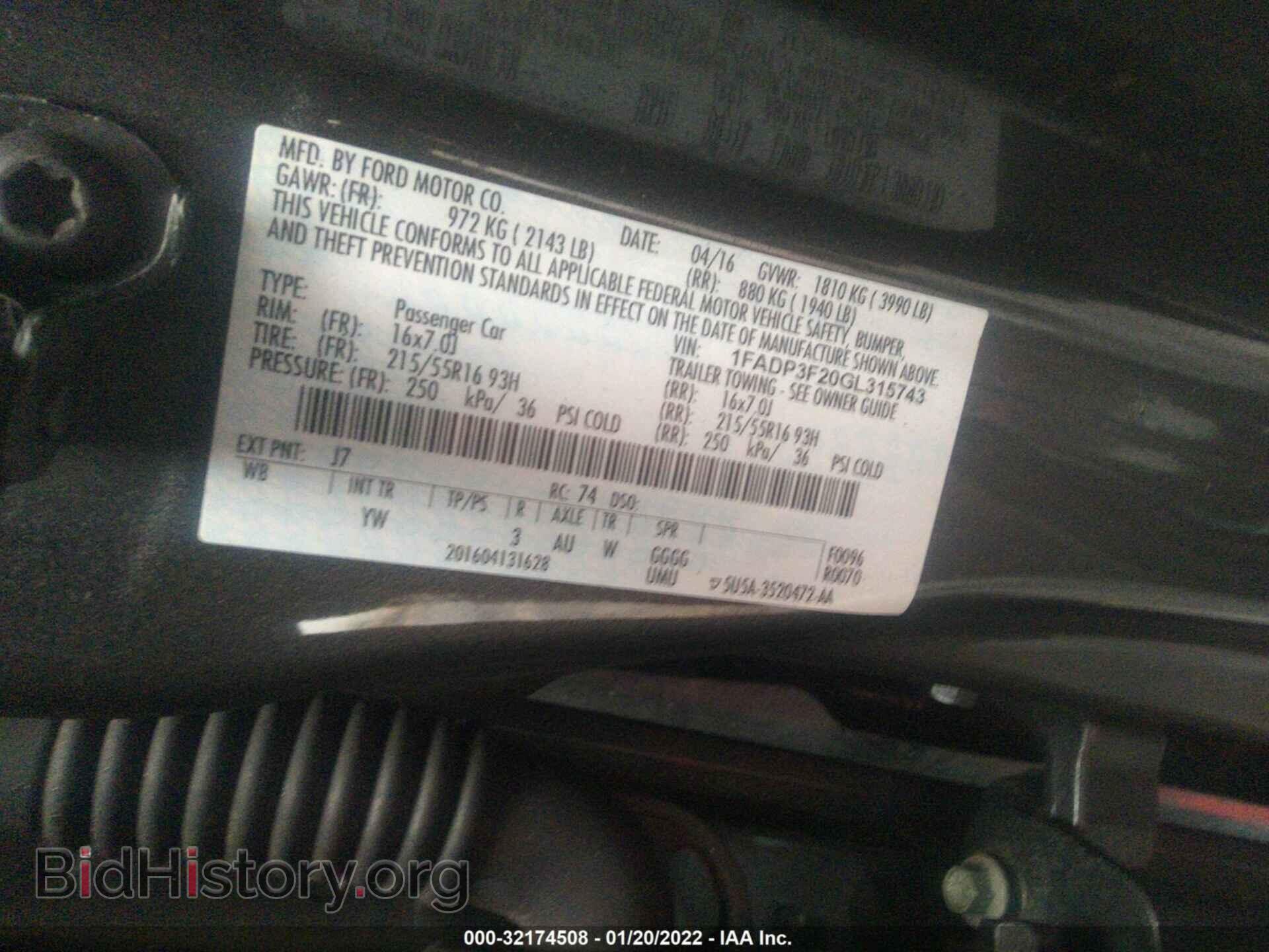 2016 FORD FOCUS - VIN: 1FADP3F20GL315743 - Фото 9