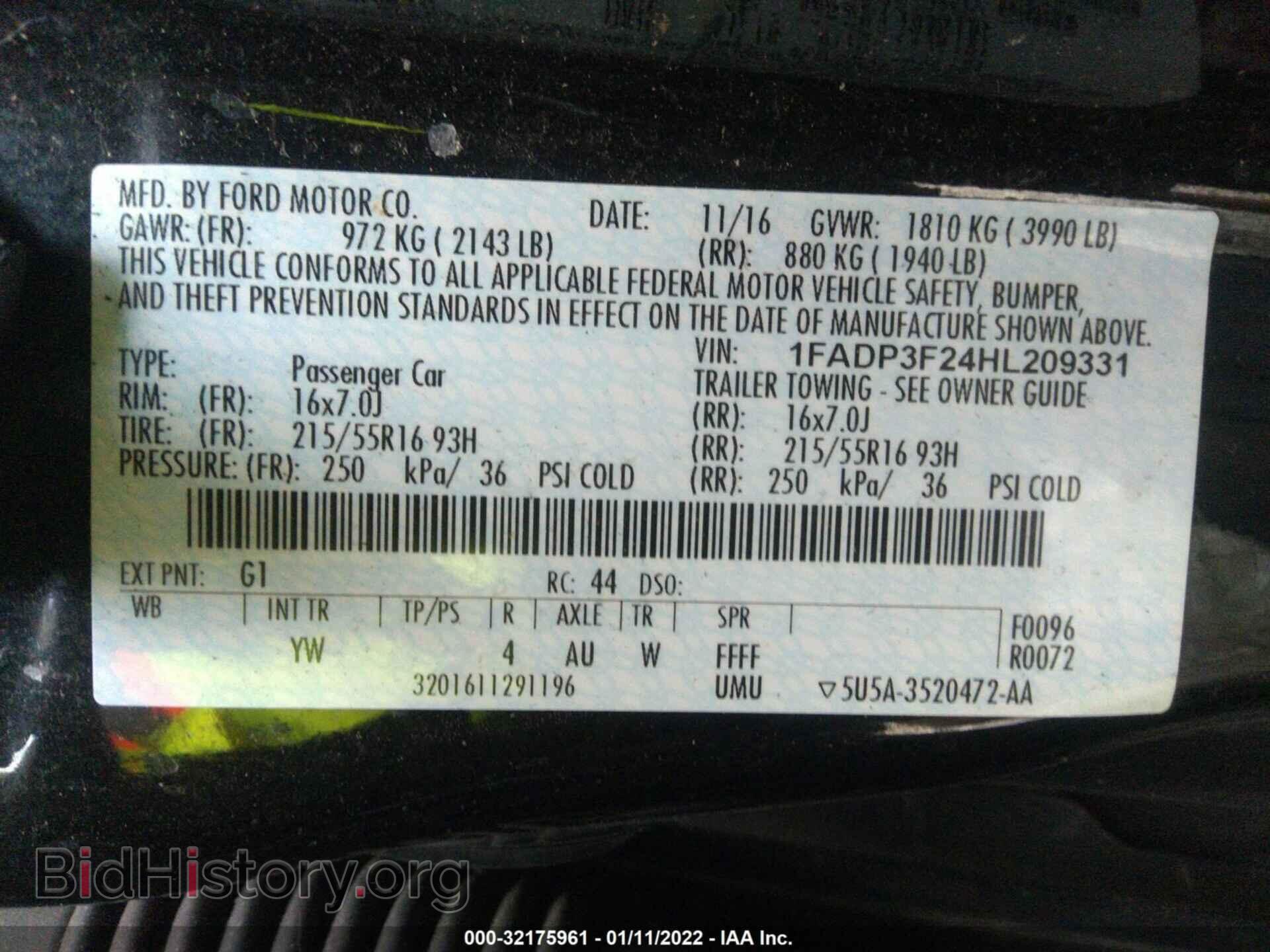 2017 FORD FOCUS - VIN: 1FADP3F24HL209331 - Photo 9