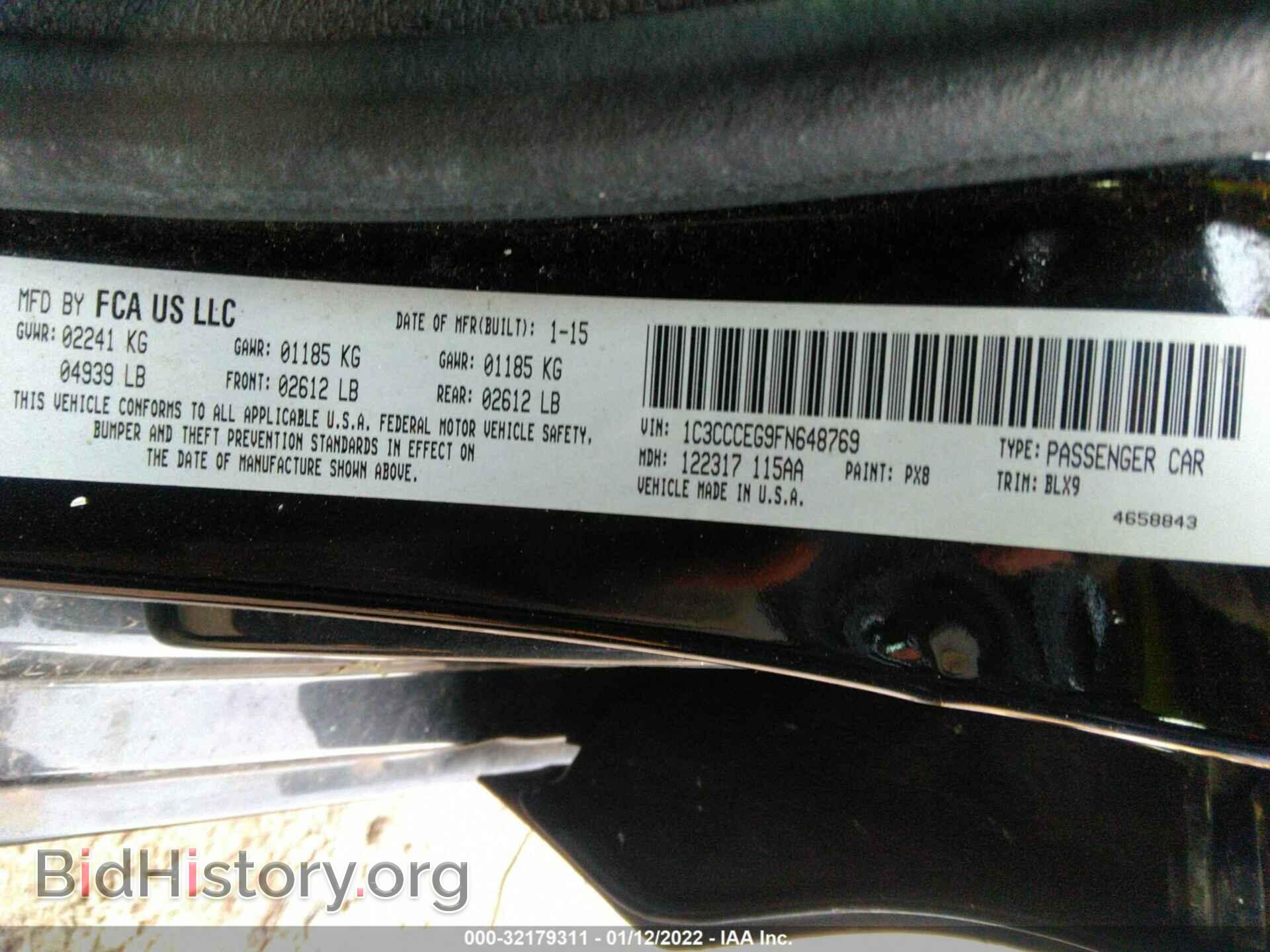 2015 CHRYSLER 200 - VIN: 1C3CCCEG9FN648769 - Фото 9