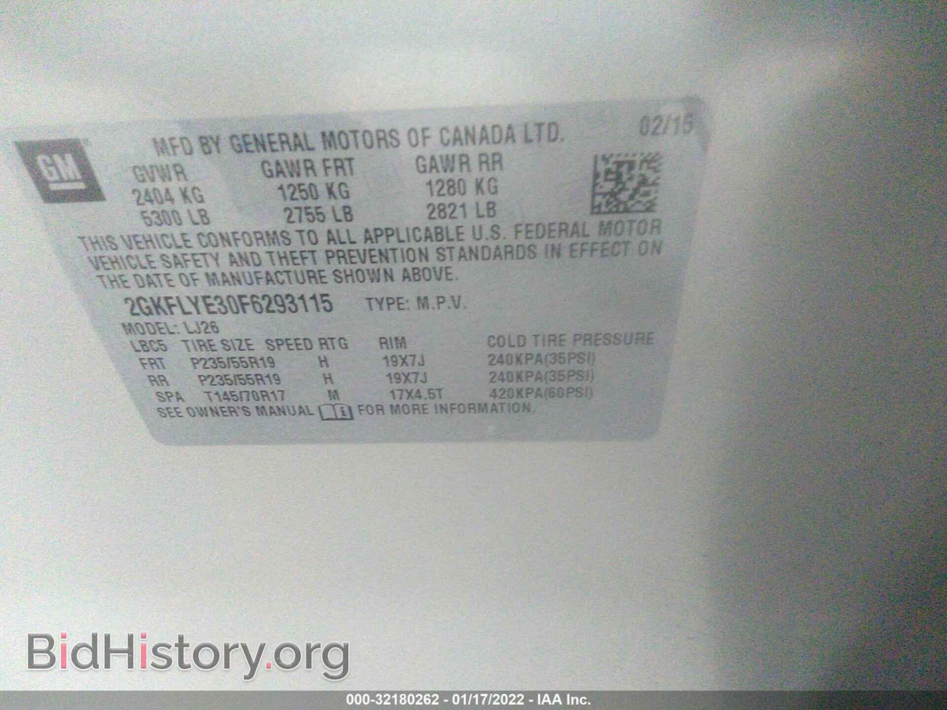 2015 GMC TERRAIN - VIN: 2GKFLYE30F6293115 - Photo 9