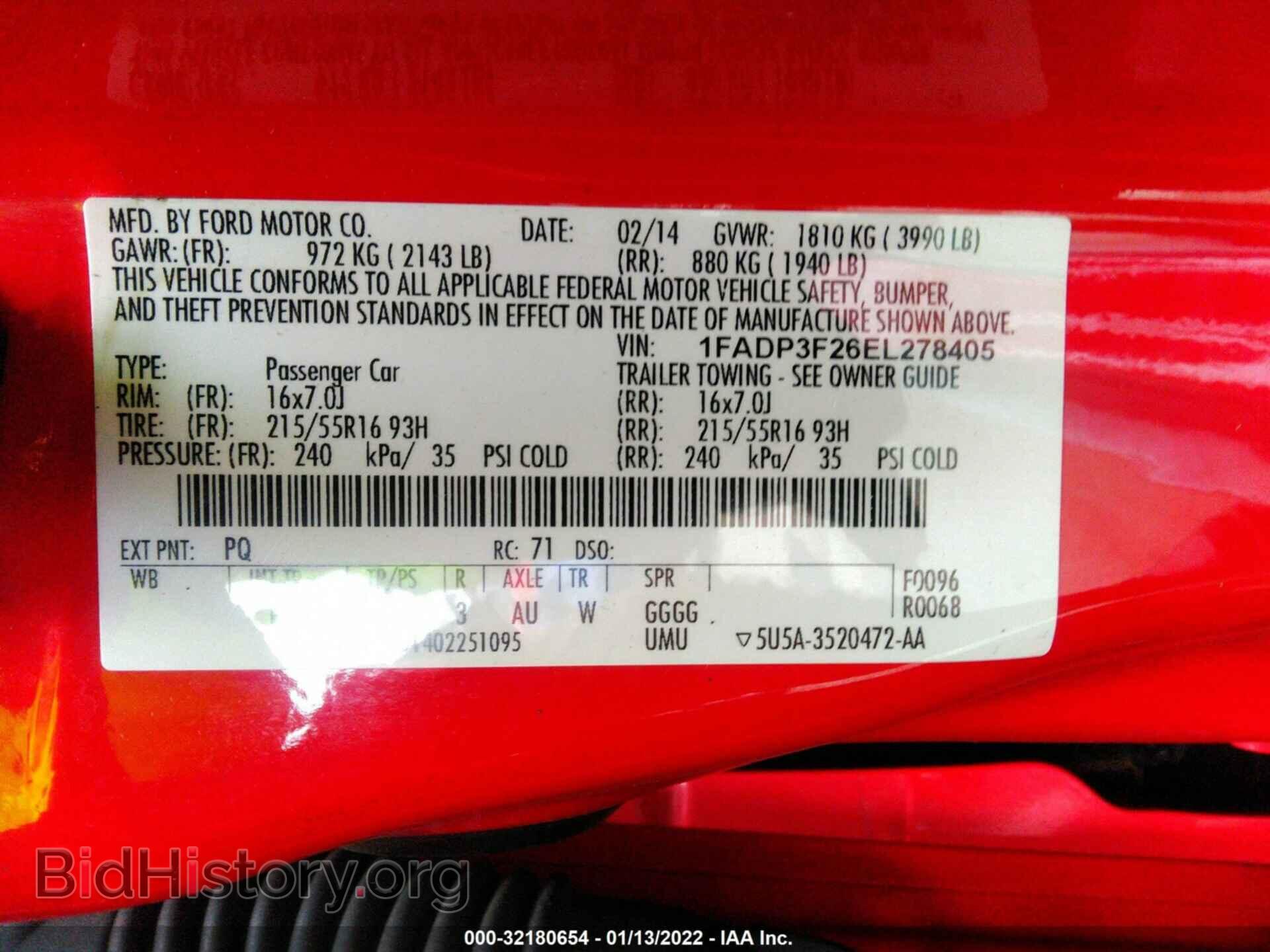 2014 FORD FOCUS - VIN: 1FADP3F26EL278405 - Фото 9