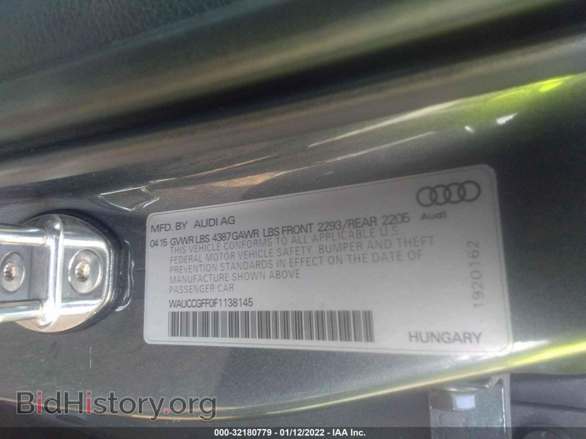 2015 AUDI A3 - VIN: WAUCCGFF0F1138145 - Фото 9