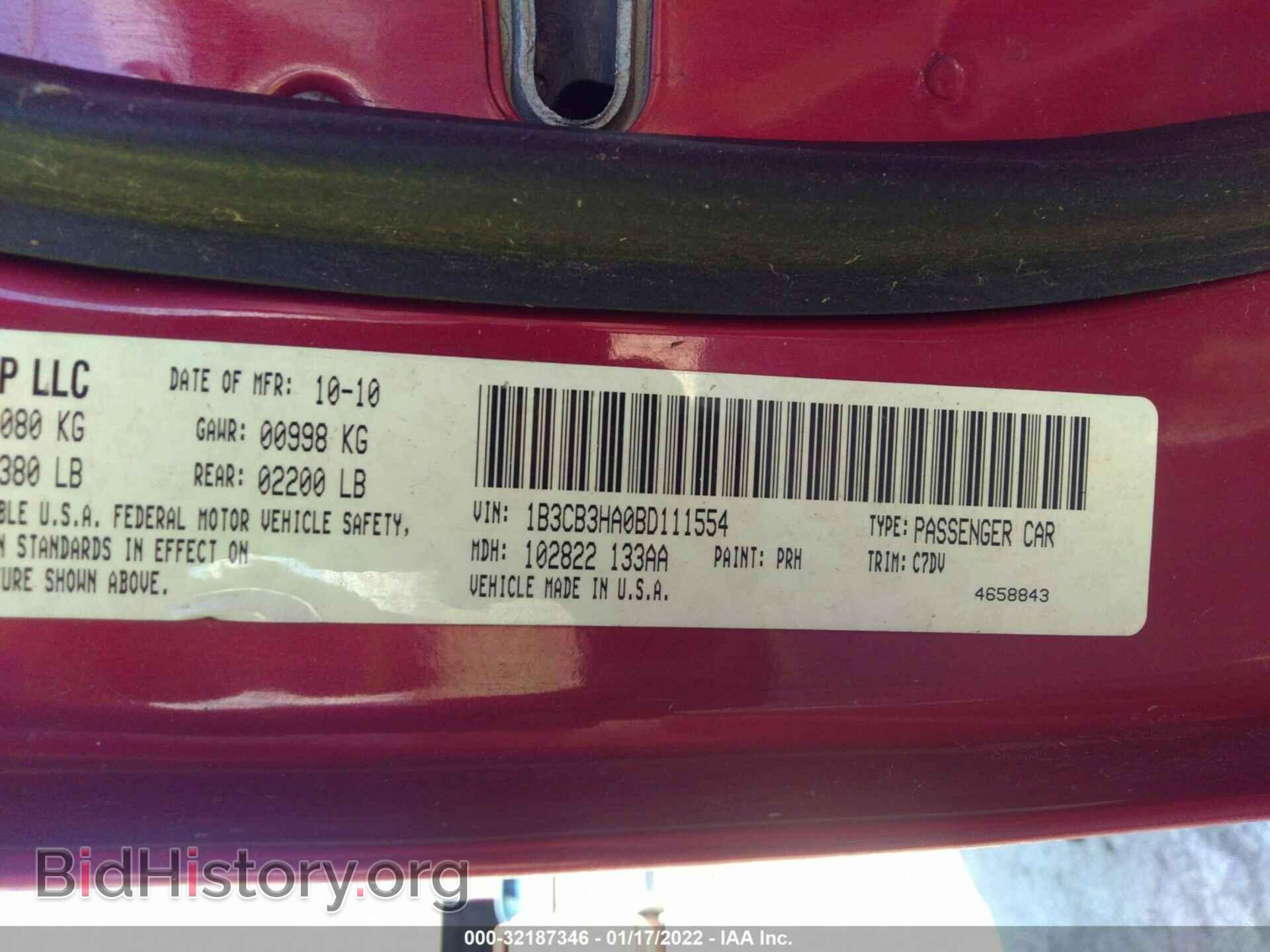 2011 DODGE CALIBER - VIN: 1B3CB3HA0BD111554 - Фото 9