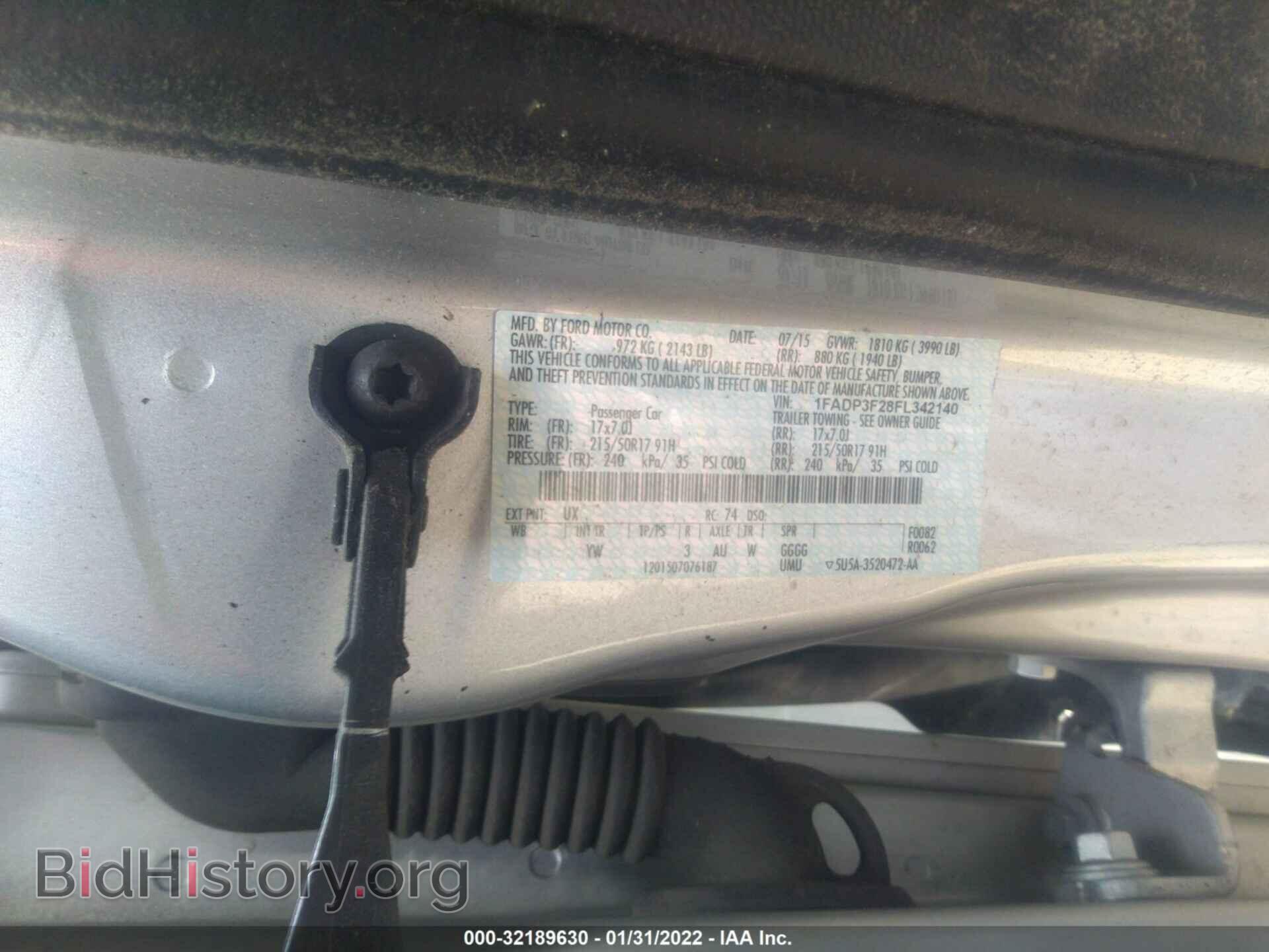 2015 FORD FOCUS - VIN: 1FADP3F28FL342140 - Фото 9