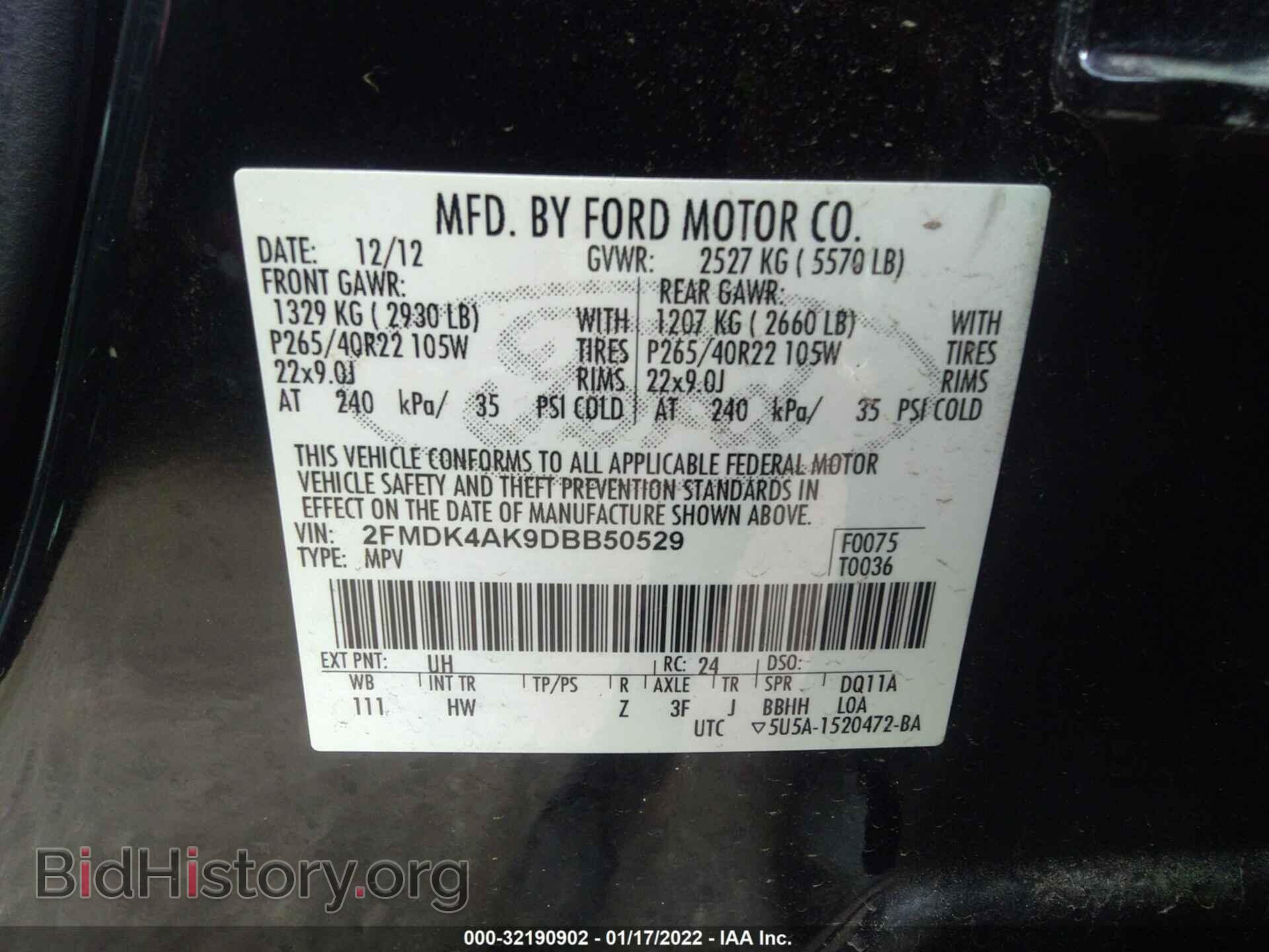 2013 FORD EDGE - VIN: 2FMDK4AK9DBB50529 - Photo 9