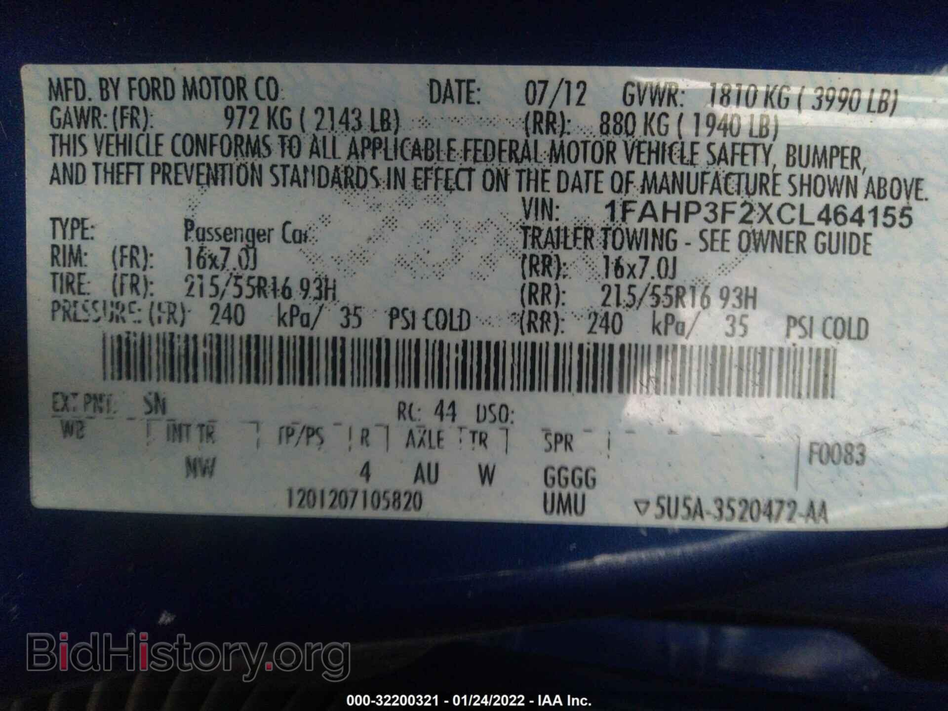 2012 FORD FOCUS - VIN: 1FAHP3F2XCL464155 - Photo 9