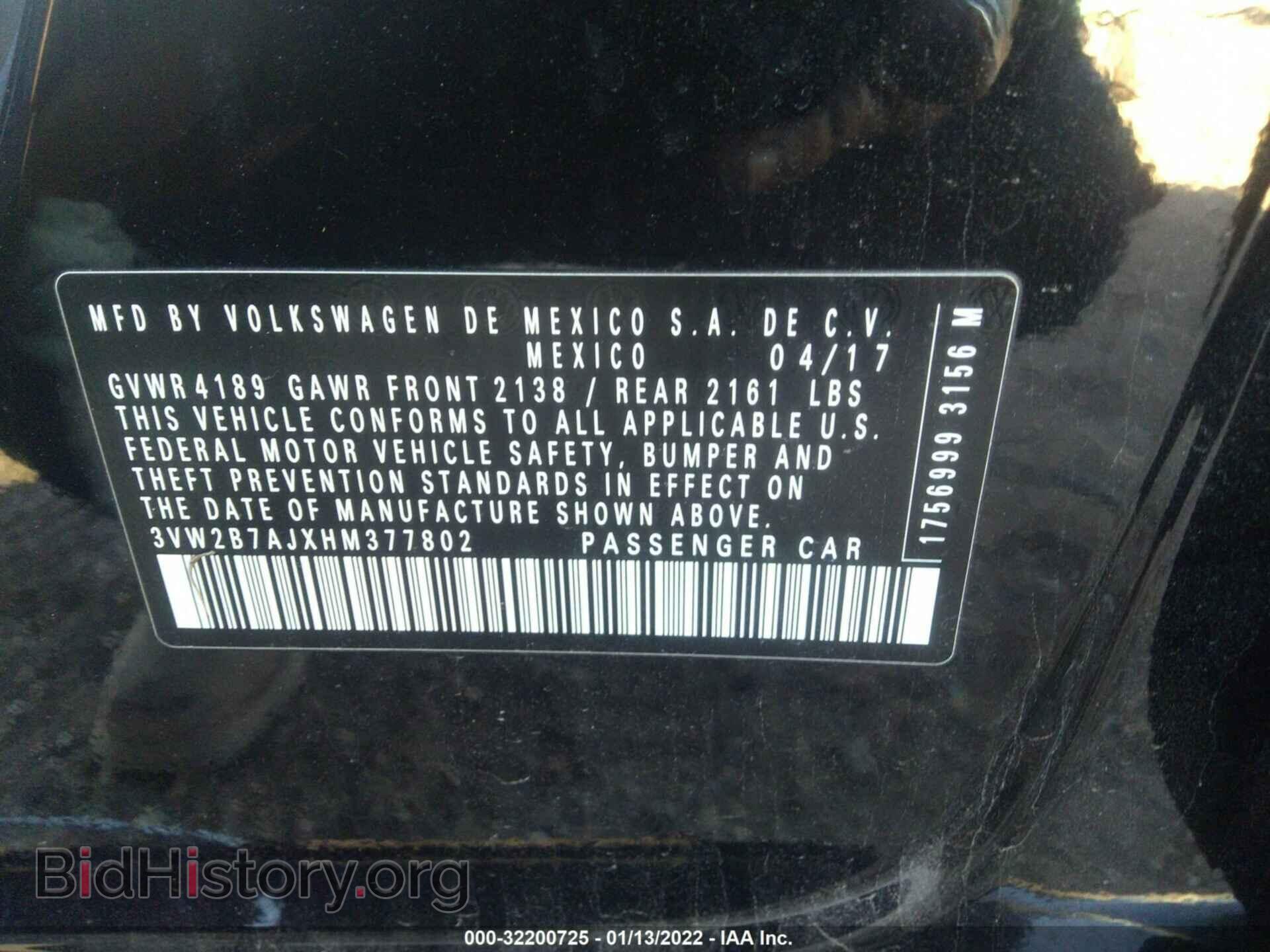 2017 VOLKSWAGEN JETTA - VIN: 3VW2B7AJXHM377802 - Фото 9
