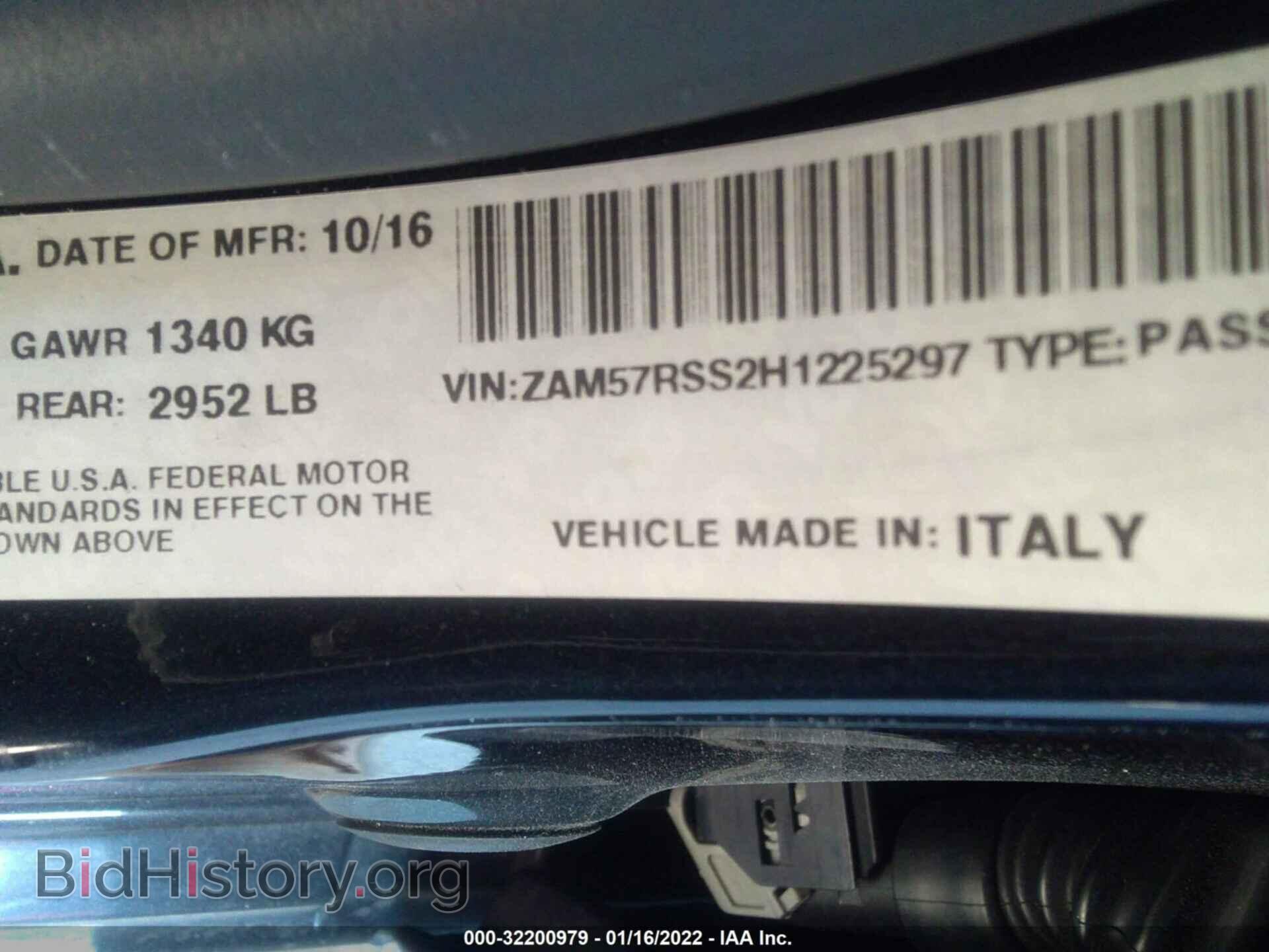 2017 MASERATI GHIBLI - VIN: ZAM57RSS2H1225297 - Фото 9