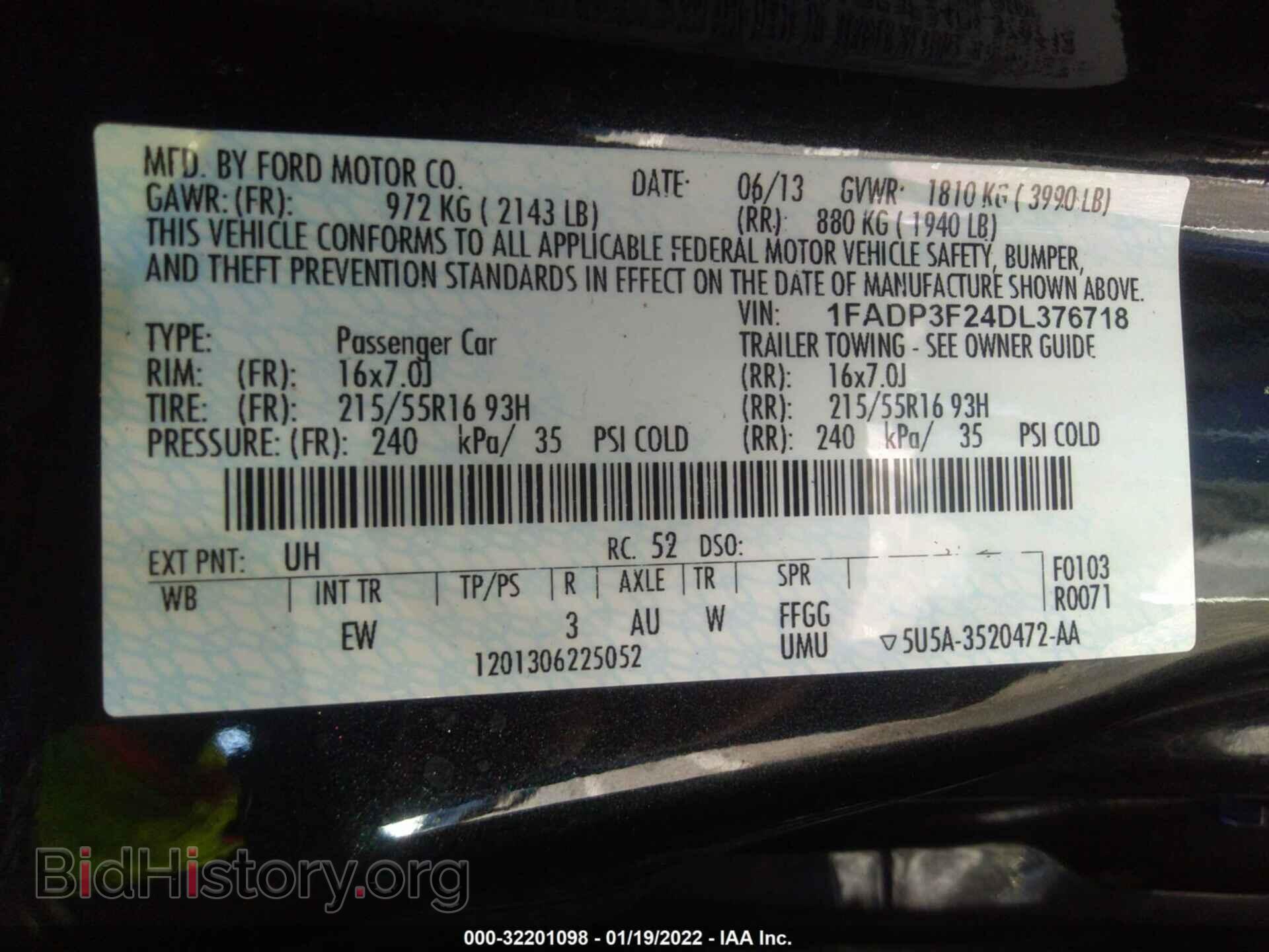 2013 FORD FOCUS - VIN: 1FADP3F24DL376718 - Photo 9