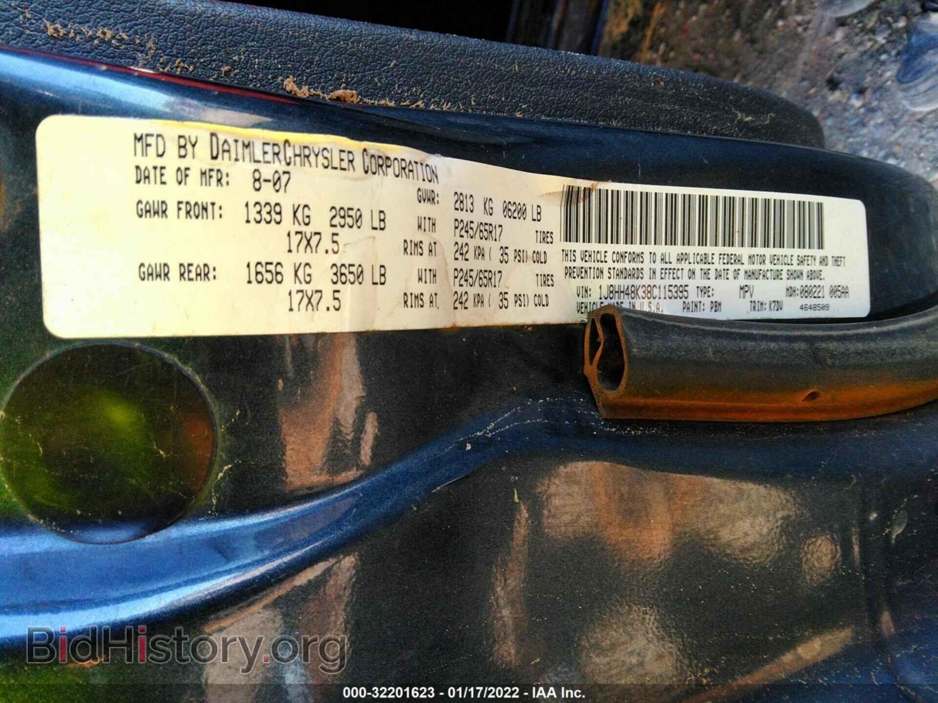 2008 JEEP COMMANDER - VIN: 1J8HH48K38C115395 - Фото 9