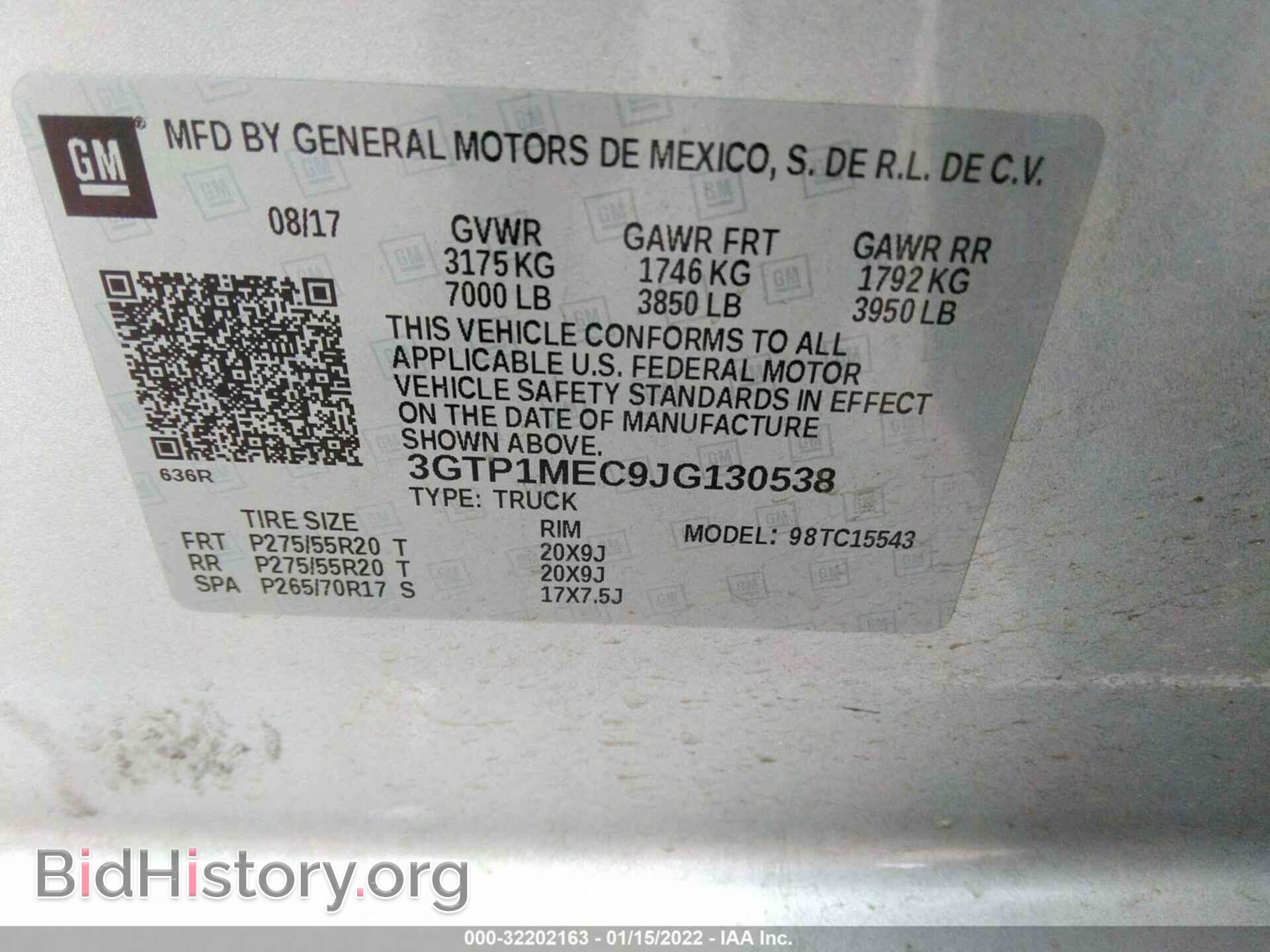 2018 GMC SIERRA 1500 - VIN: 3GTP1MEC9JG130538 - Фото 9