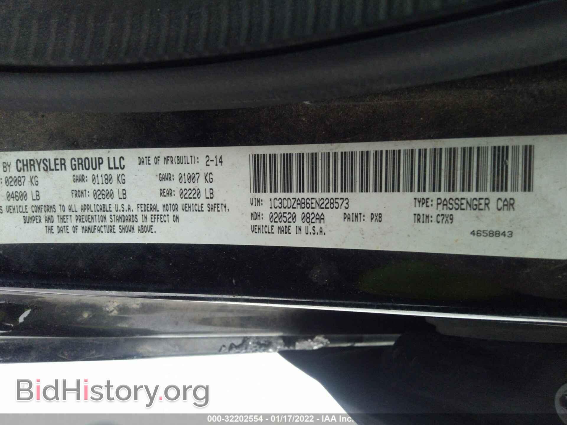 2014 DODGE AVENGER - VIN: 1C3CDZAB6EN228573 - Photo 9
