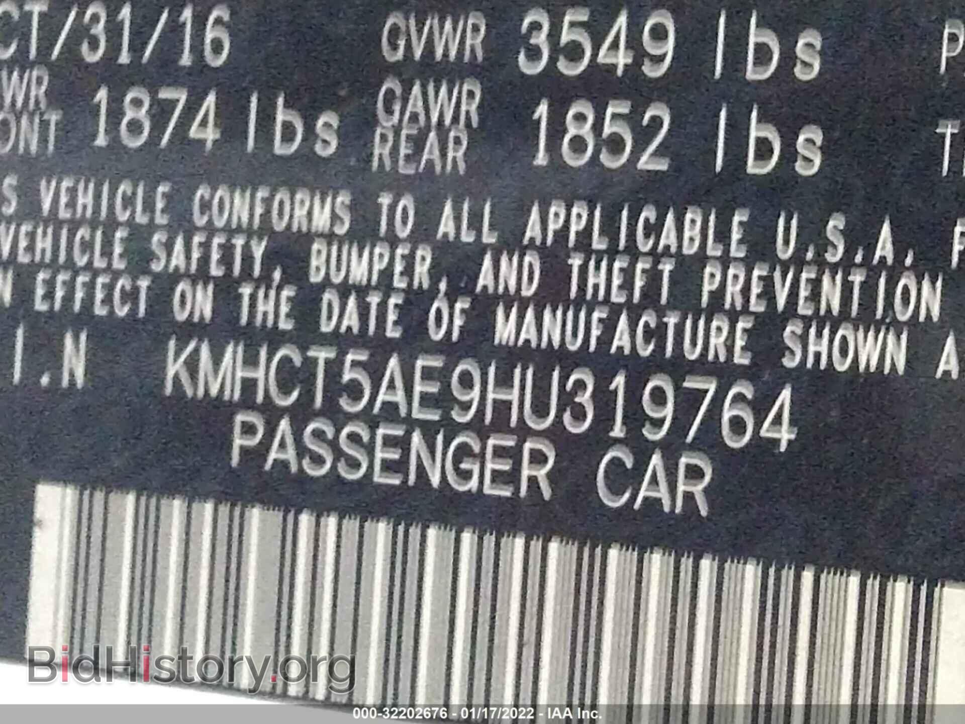 2017 HYUNDAI ACCENT - VIN: KMHCT5AE9HU319764 - Фото 9