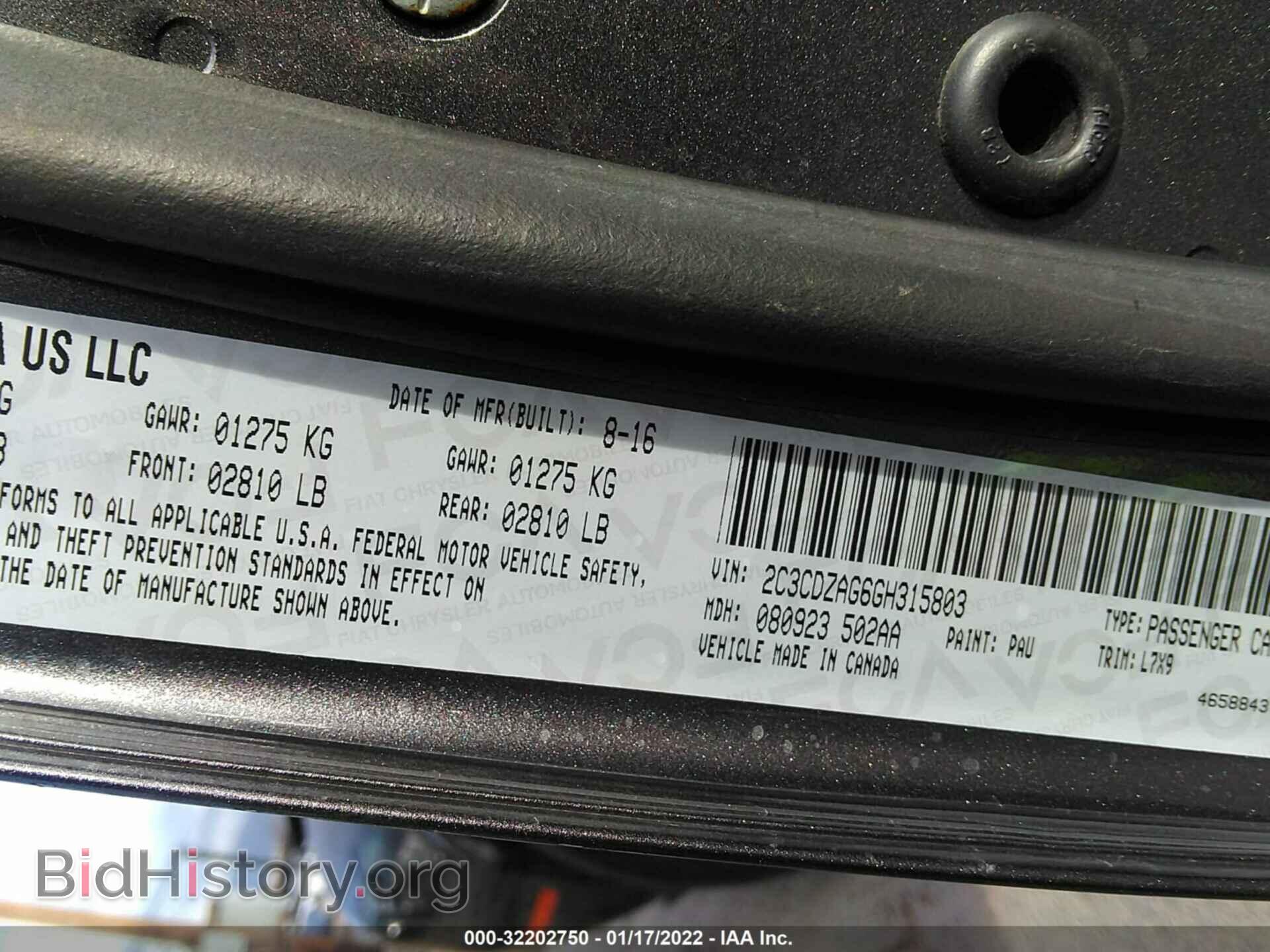 2016 DODGE CHALLENGER - VIN: 2C3CDZAG6GH315803 - Фото 9