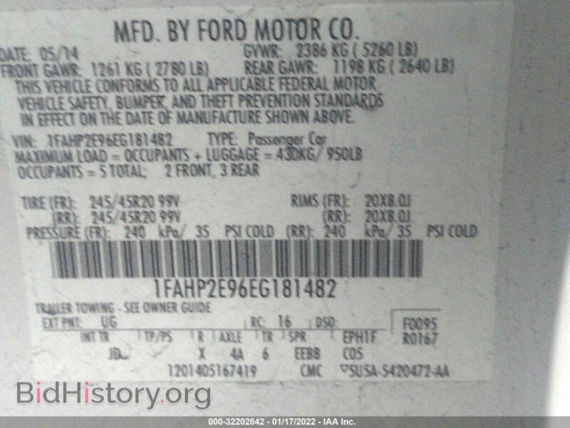 2014 Ford TAURUS (VIN 1FAHP2E96EG181482) — photo 9 of 11