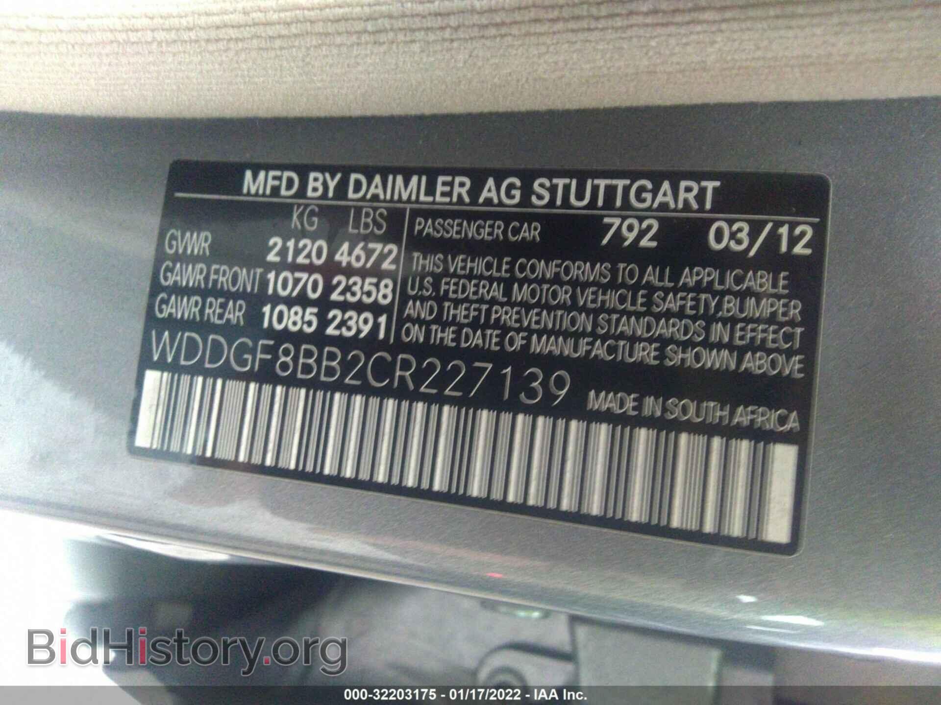 2012 MERCEDES-BENZ C-CLASS - VIN: WDDGF8BB2CR227139 - Фото 9