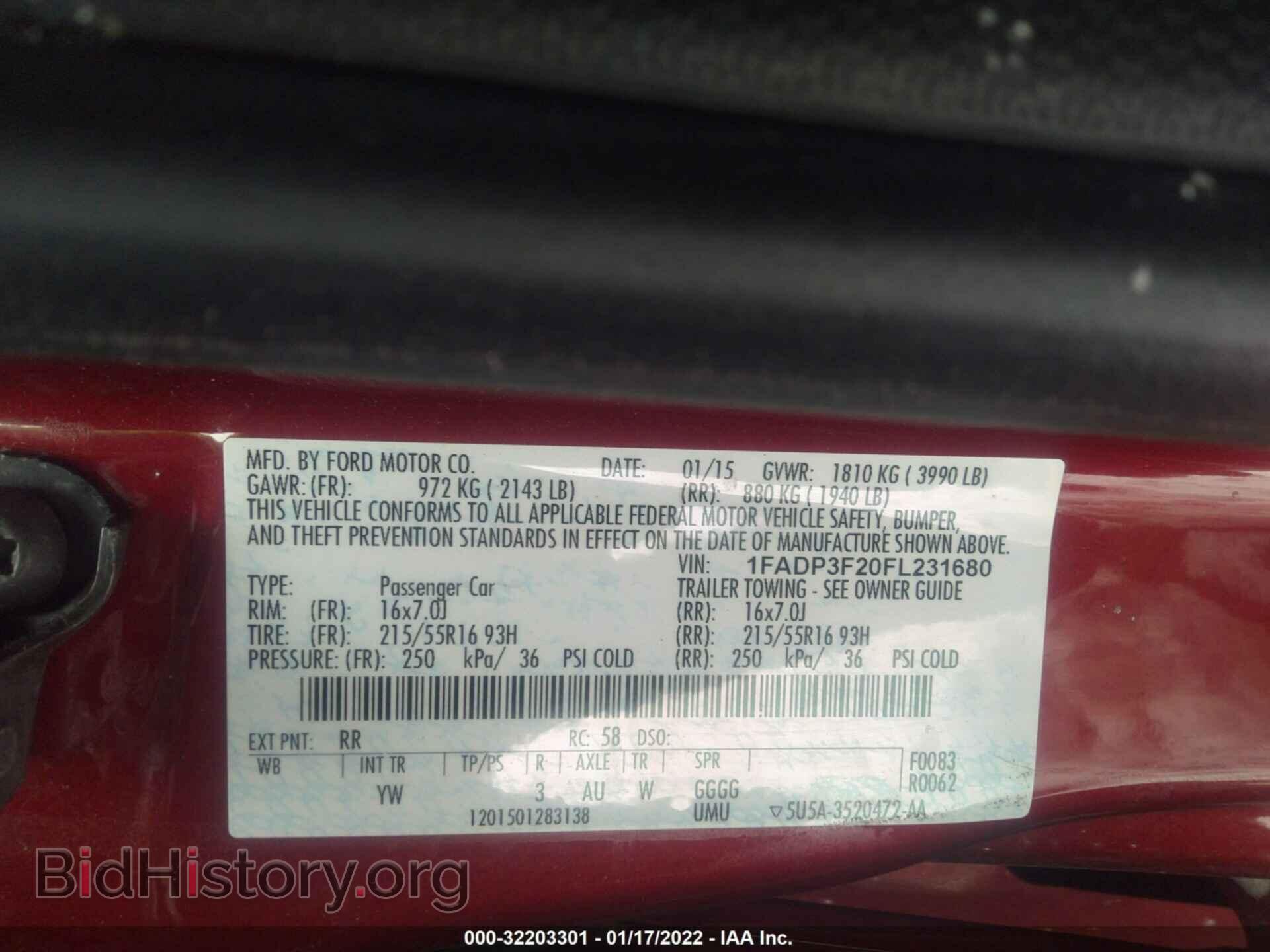 2015 FORD FOCUS - VIN: 1FADP3F20FL231680 - Фото 9