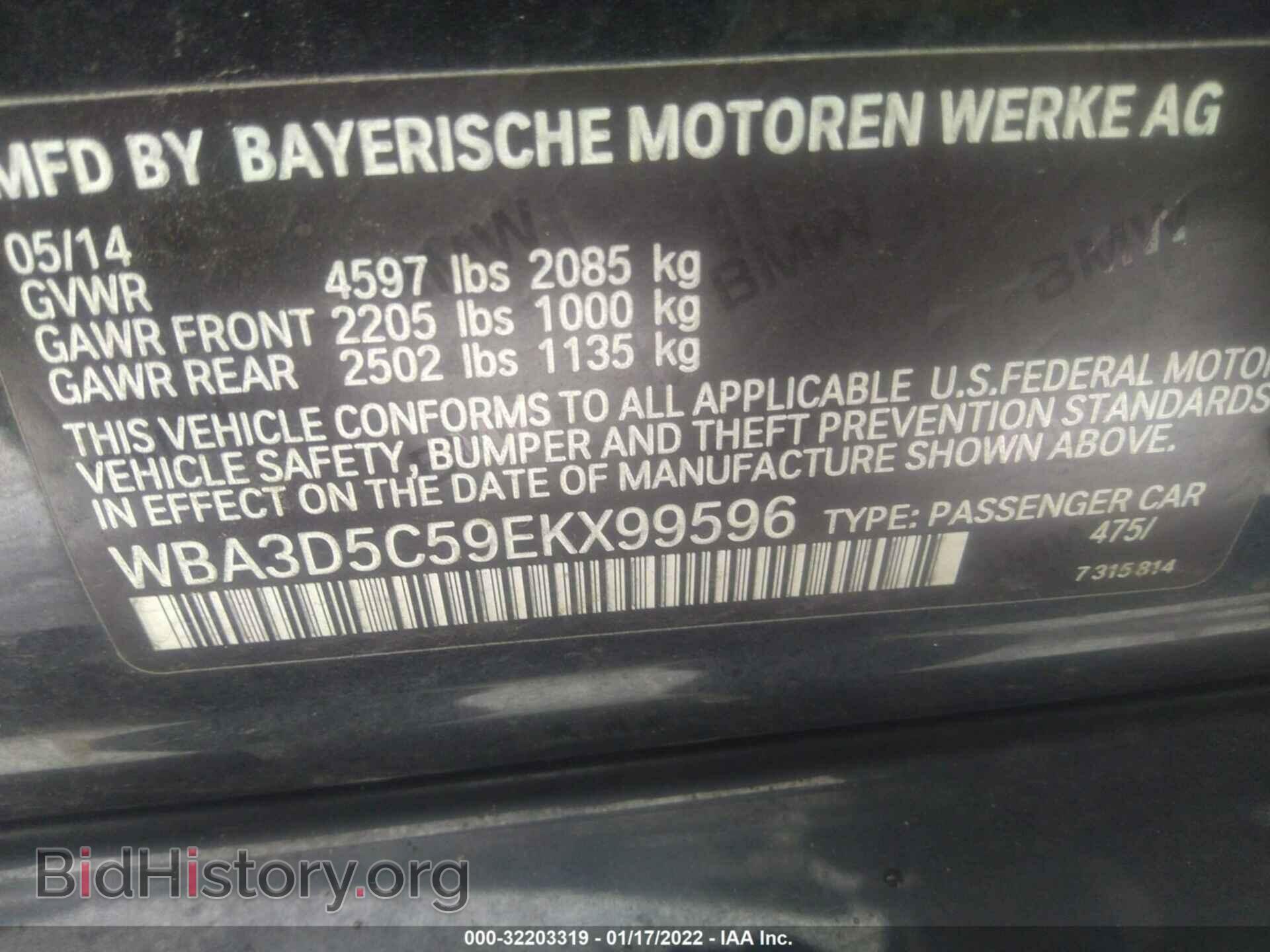 2014 BMW 3 SERIES - VIN: WBA3D5C59EKX99596 - Фото 9
