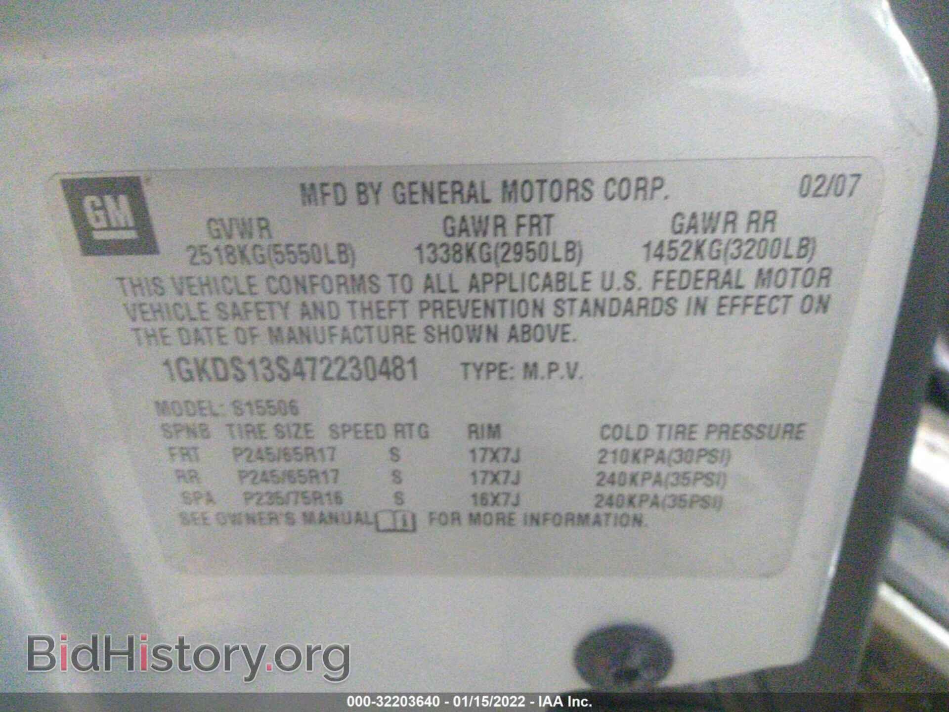 2007 GMC ENVOY - VIN: 1GKDS13S472230481 - Photo 9