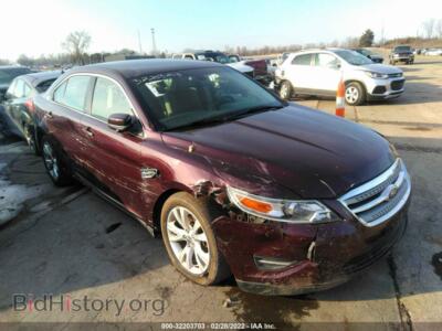 2011 Ford TAURUS SEL, burgundy — VIN 1FAHP2EW4BG125543, IAAI