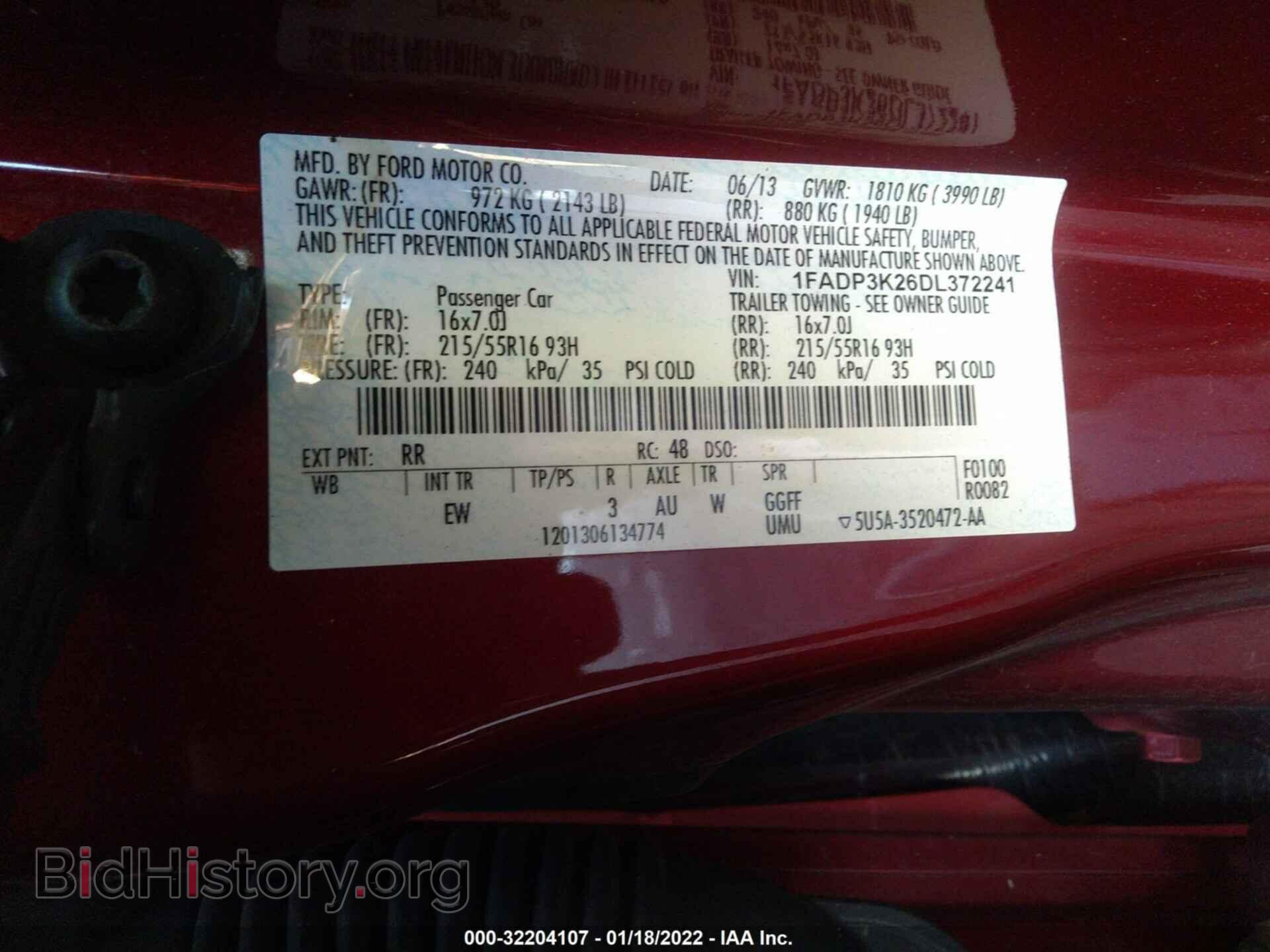 2013 FORD FOCUS - VIN: 1FADP3K26DL372241 - Фото 9
