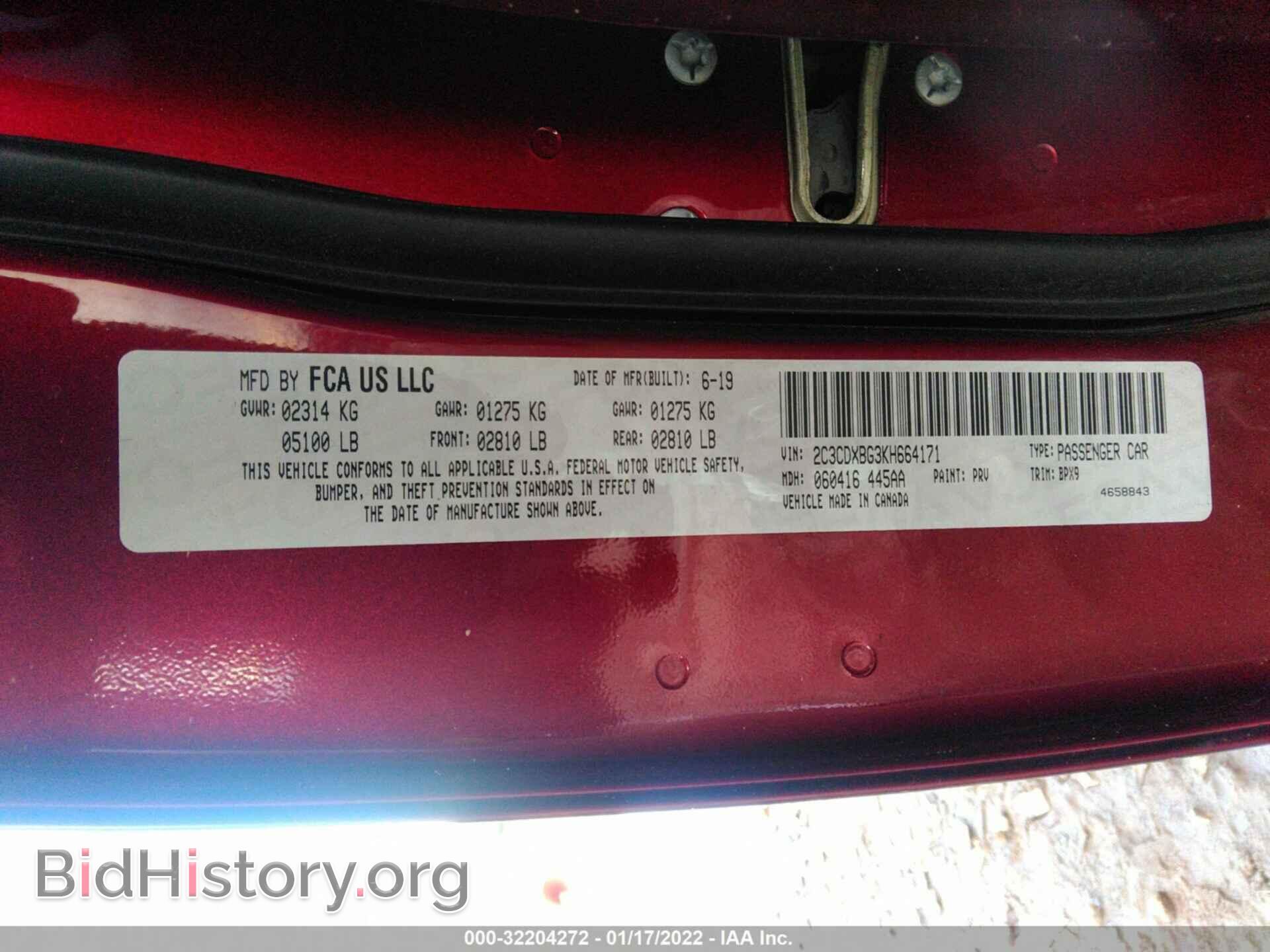 2019 DODGE CHARGER - VIN: 2C3CDXBG3KH664171 - Photo 9