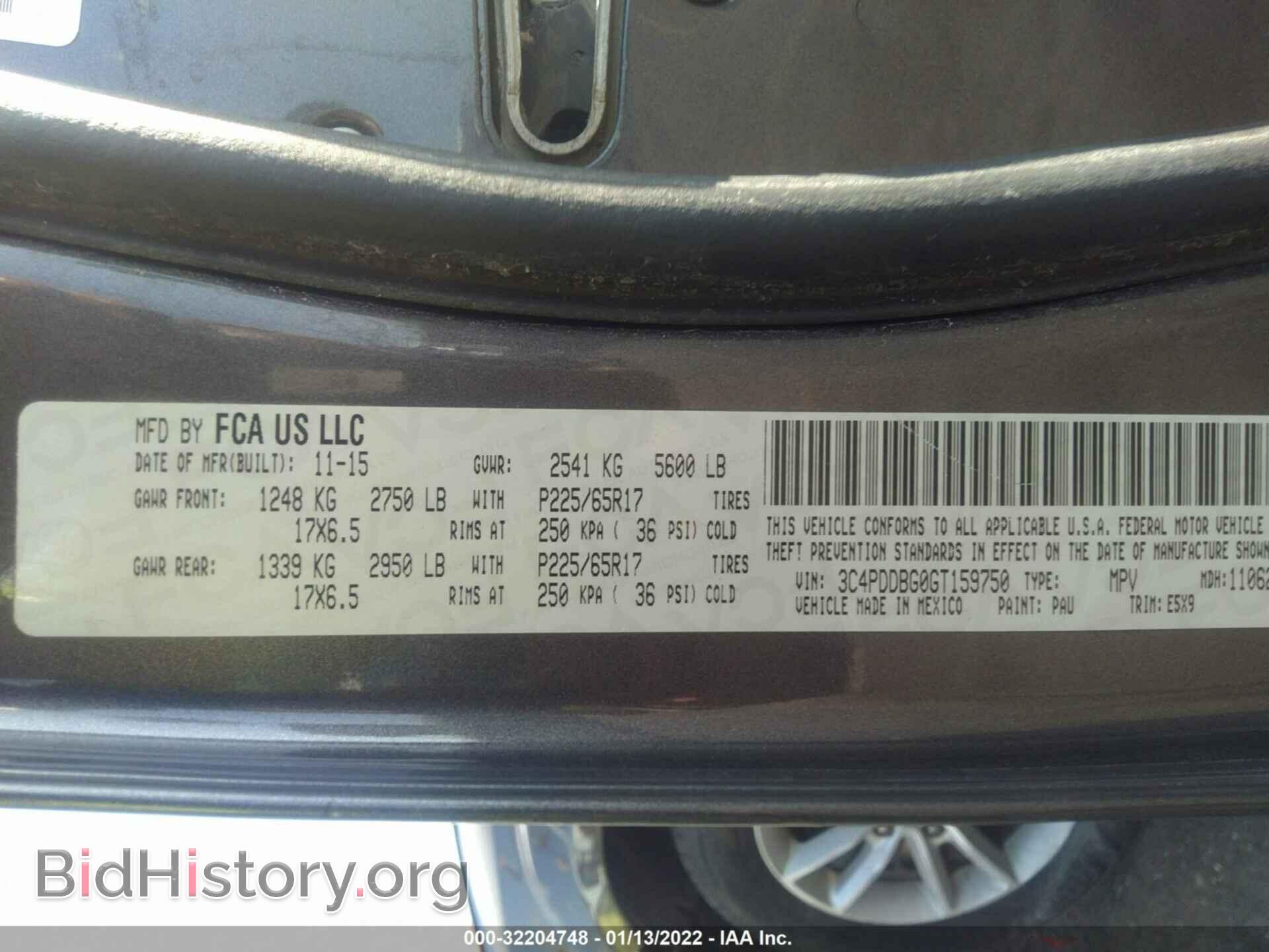 2016 DODGE JOURNEY - VIN: 3C4PDDBG0GT159750 - Фото 9