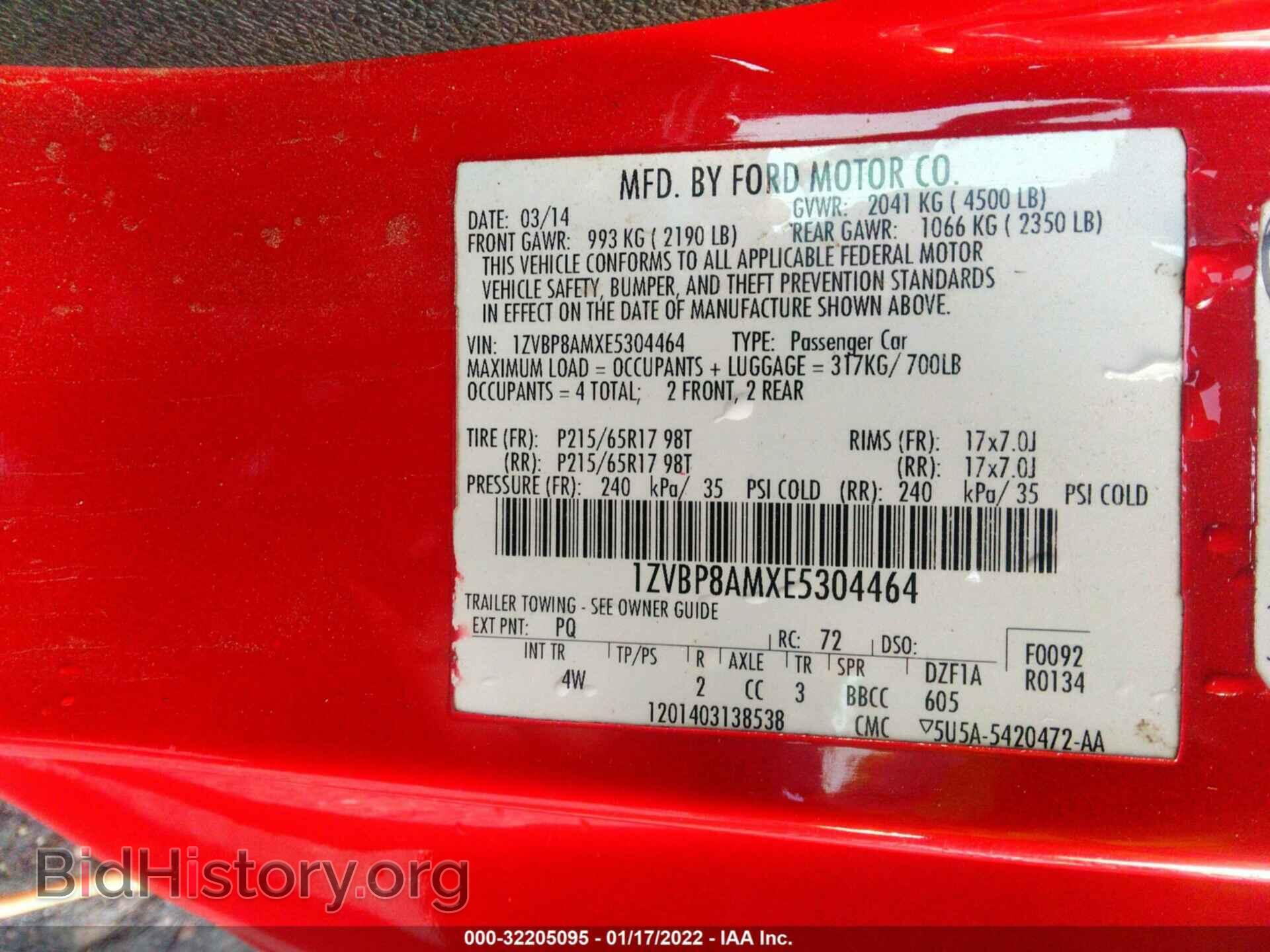 2014 FORD MUSTANG - VIN: 1ZVBP8AMXE5304464 - Фото 9