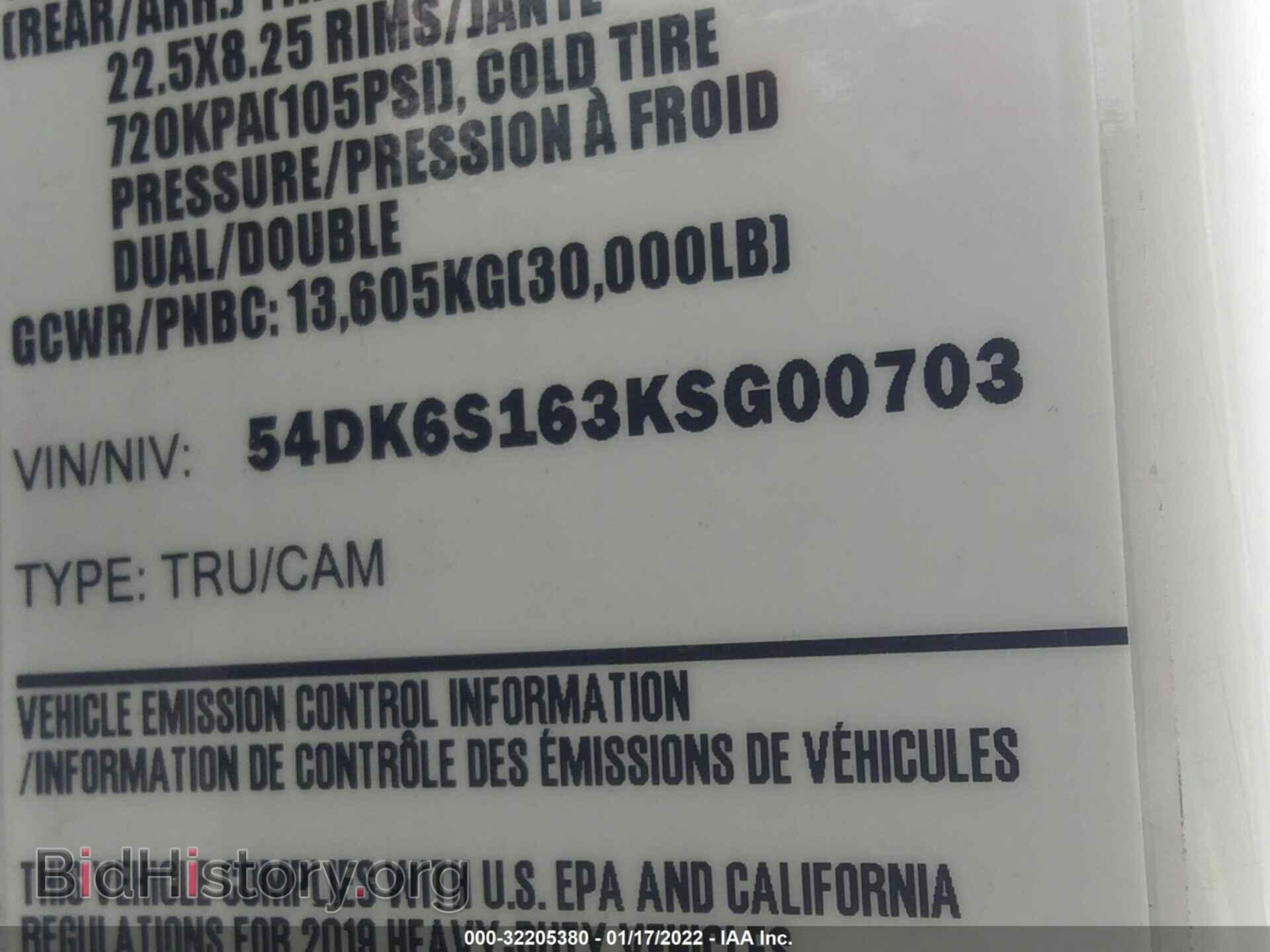 2019 ISUZU FTR - VIN: 54DK6S163KSG00703 - Фото 9