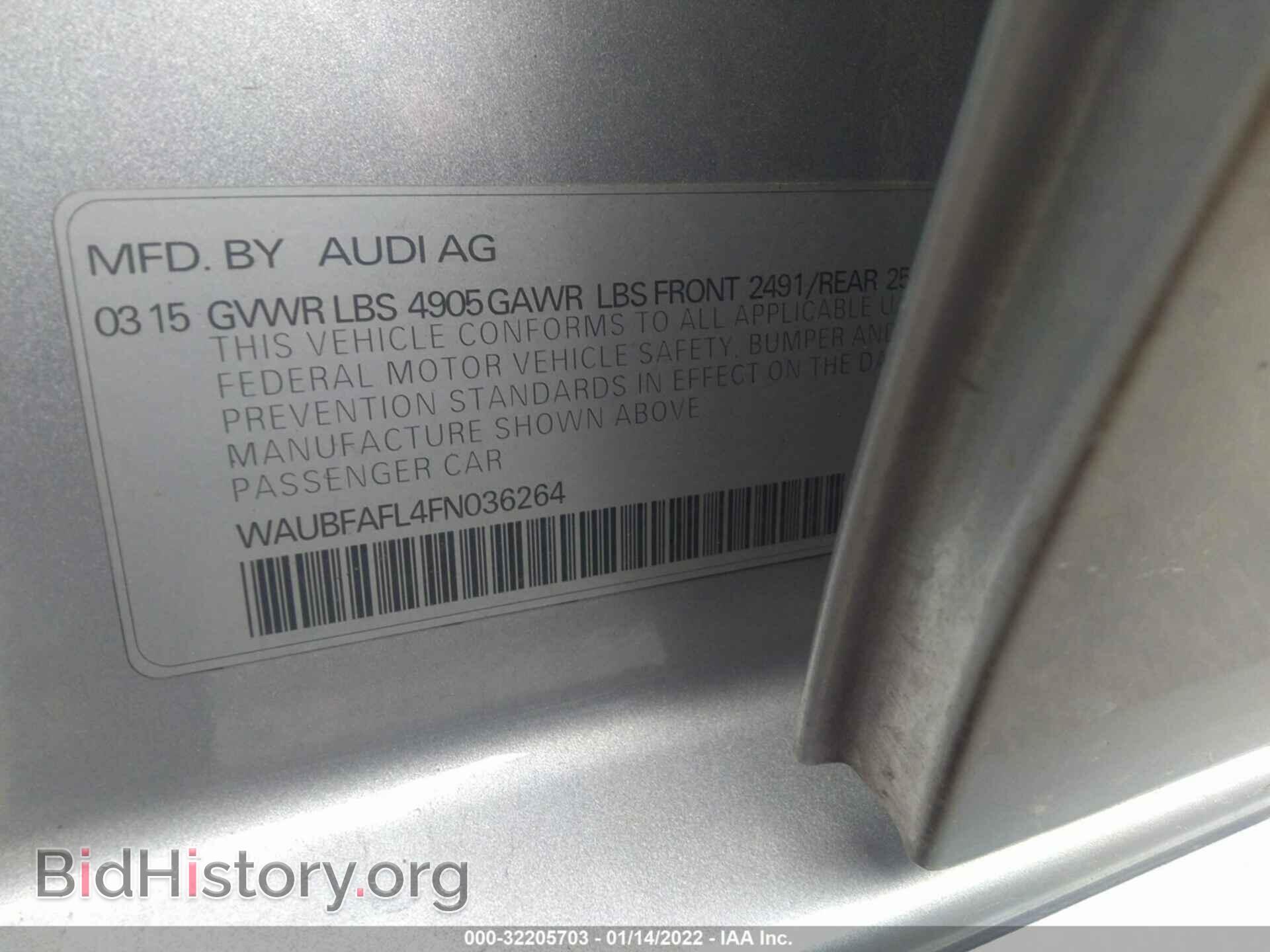 2015 AUDI A4 - VIN: WAUBFAFL4FN036264 - Фото 9
