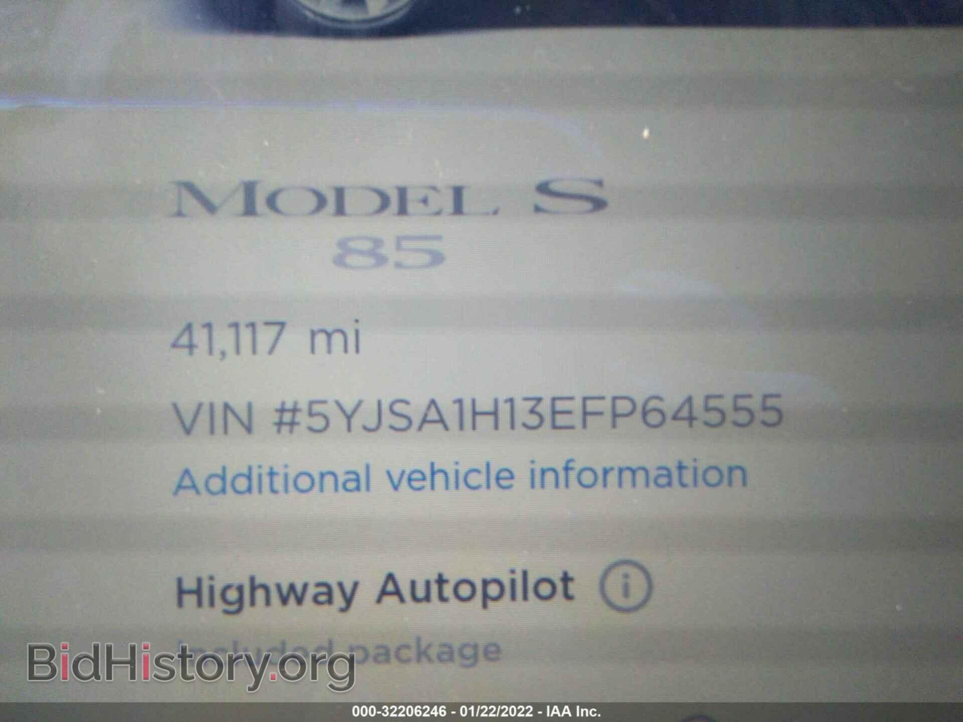 2014 TESLA MODEL S - VIN: 5YJSA1H13EFP64555 - Фото 7