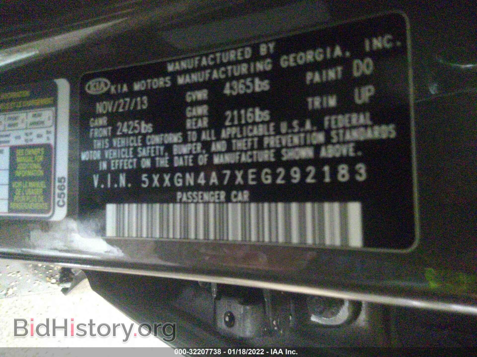 2014 KIA OPTIMA - VIN: 5XXGN4A7XEG292183 - Фото 9