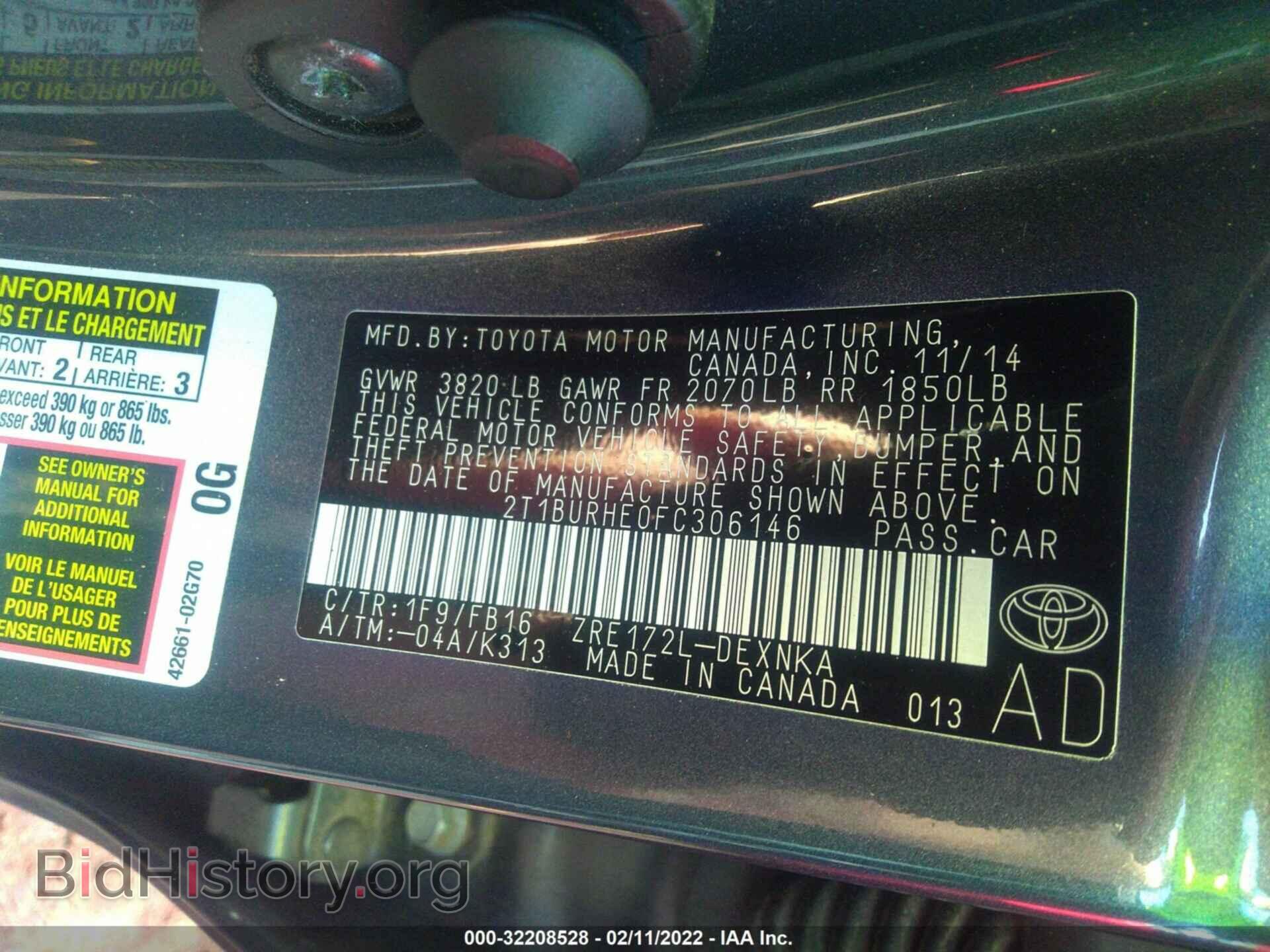2015 TOYOTA COROLLA - VIN: 2T1BURHE0FC306146 - Photo 9
