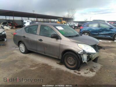 2014 Nissan VERSA S Plus, коричневый — VIN 3N1CN7AP6EL863885, IAAI
