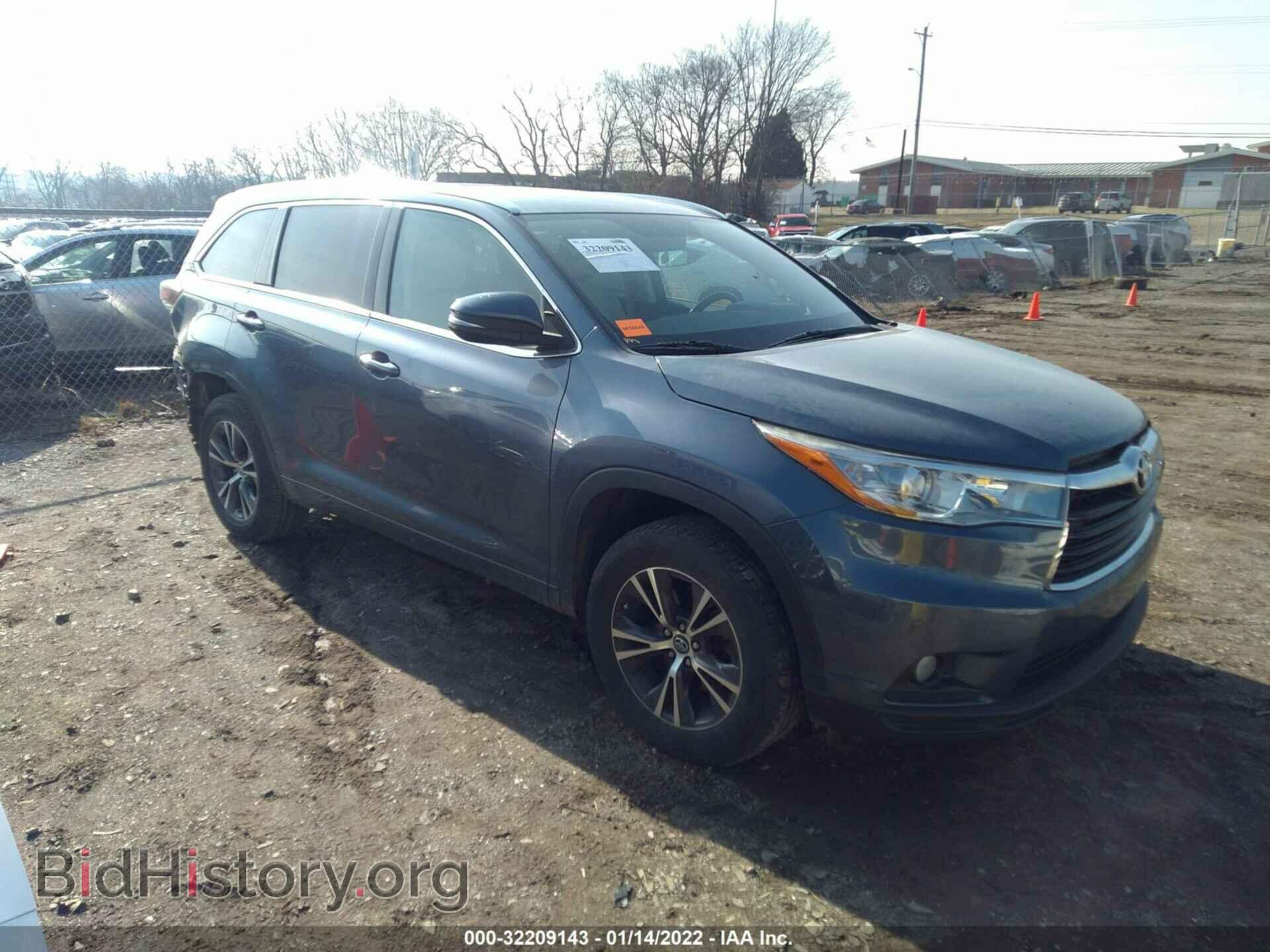 Photo 5TDKKRFH5GS500540 - TOYOTA HIGHLANDER 2016