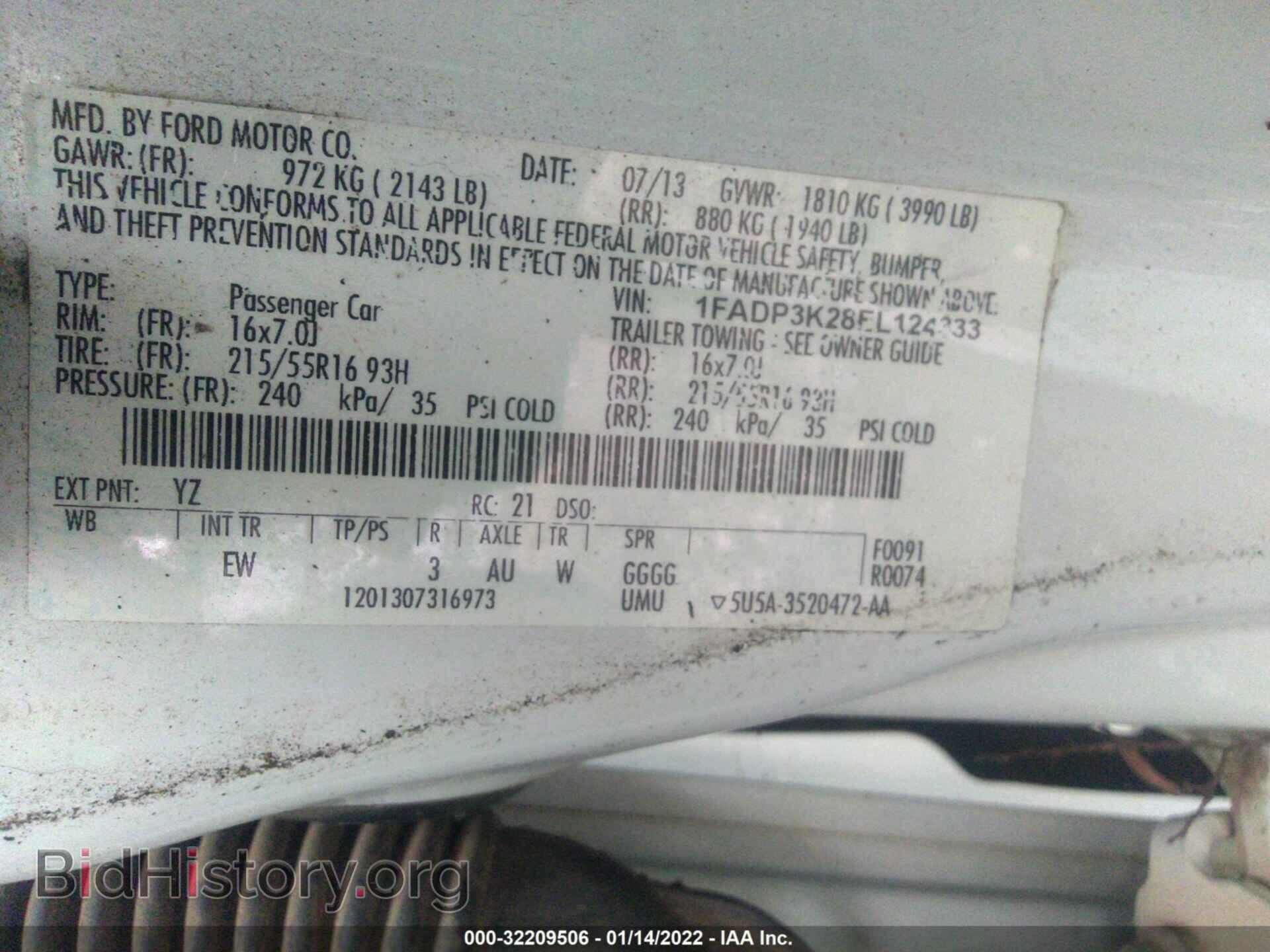 2014 FORD FOCUS - VIN: 1FADP3K28EL124333 - Photo 9